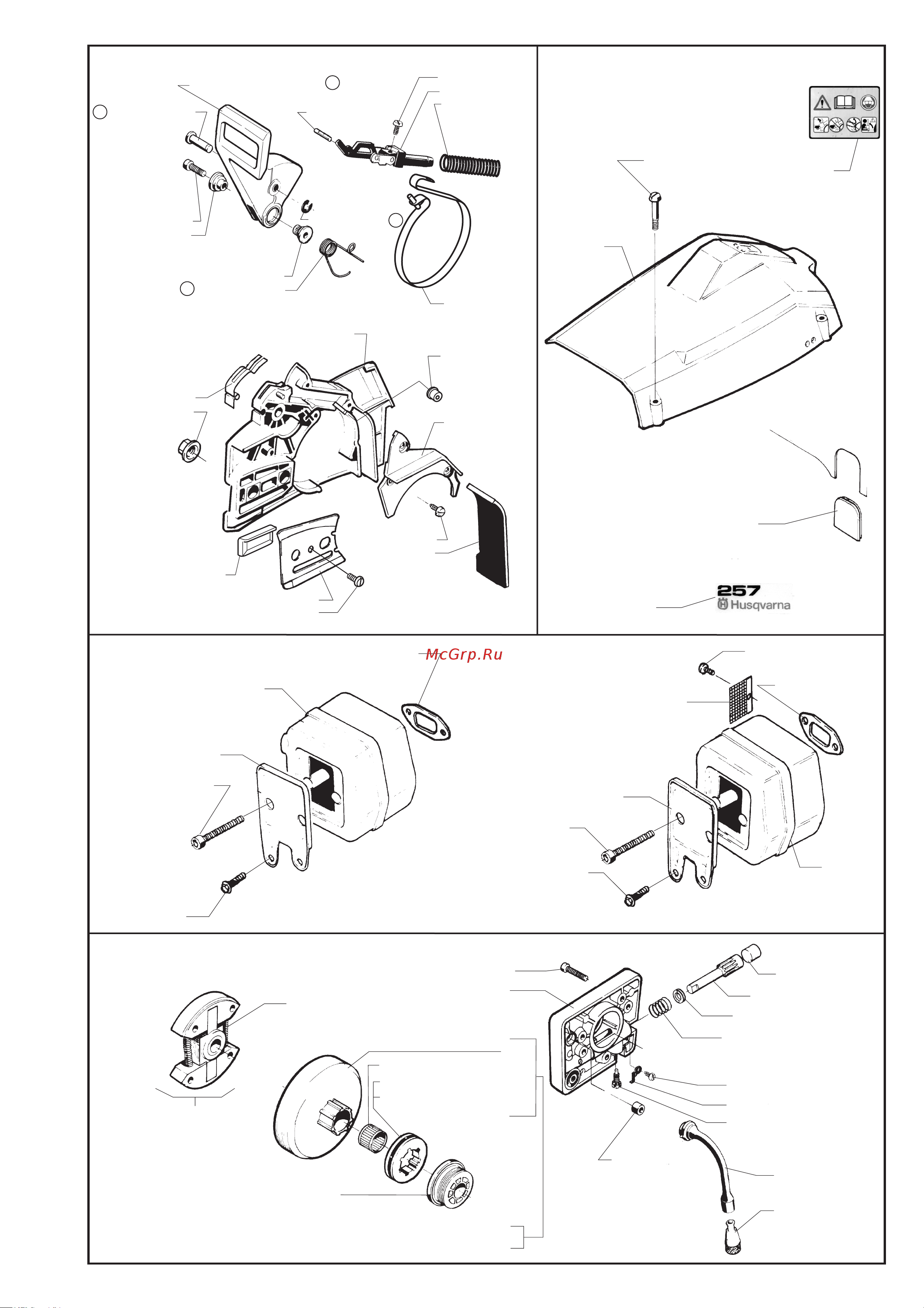Husqvarna 257 (2001) parts Руководство по эксплуатации онлайн [2/6] 780594
