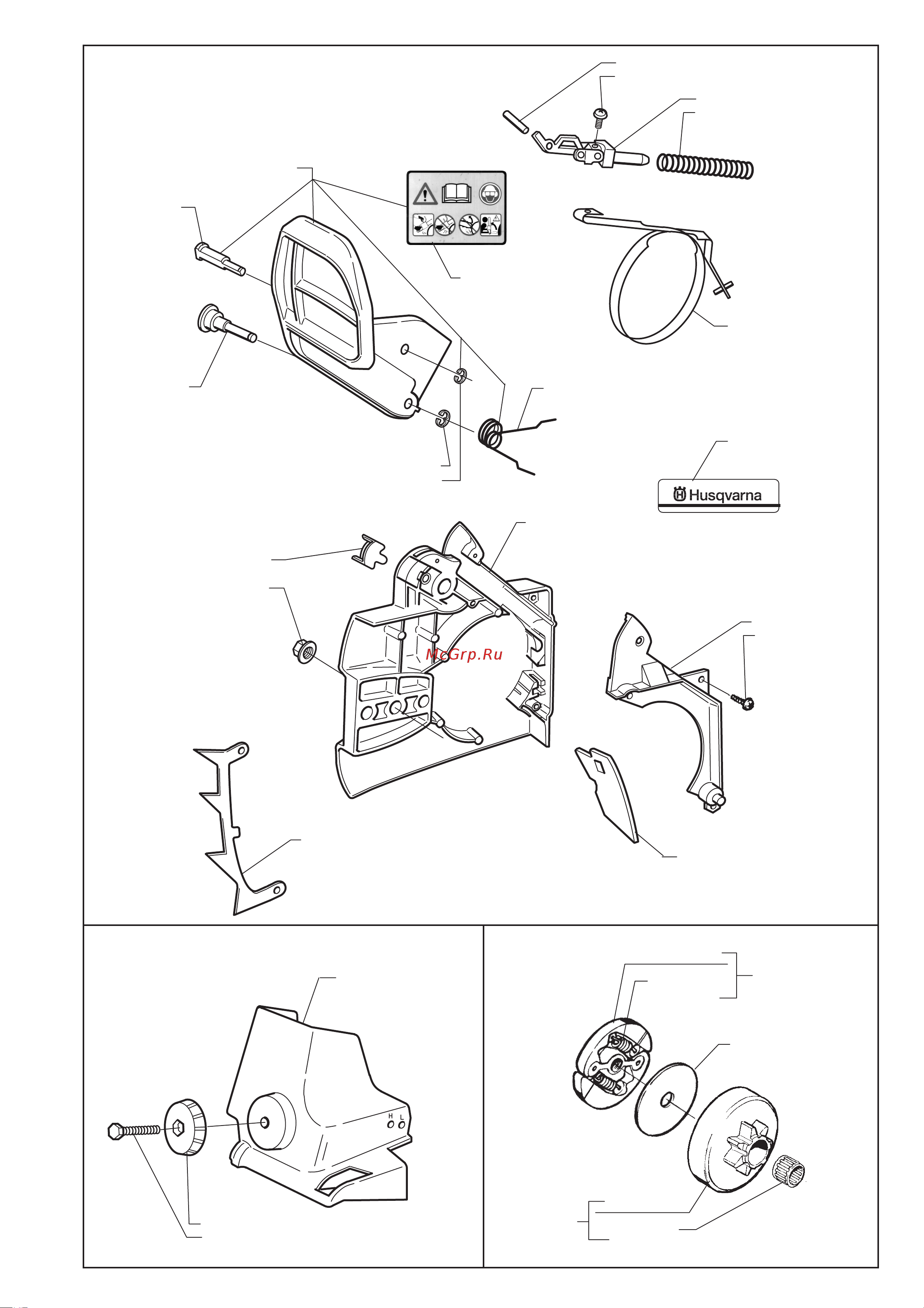 Husqvarna 335 XPT (1999) parts Руководство по эксплуатации онлайн [2/7] 780595