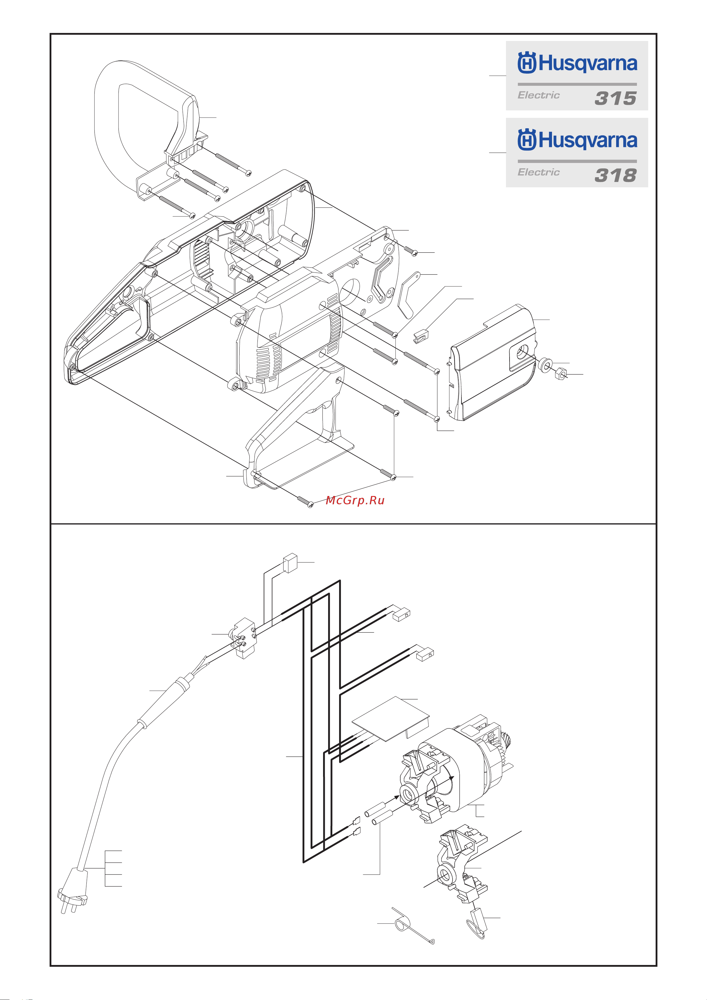 Husqvarna 318 Electric (2003) parts Руководство по эксплуатации онлайн [2/4] 780596