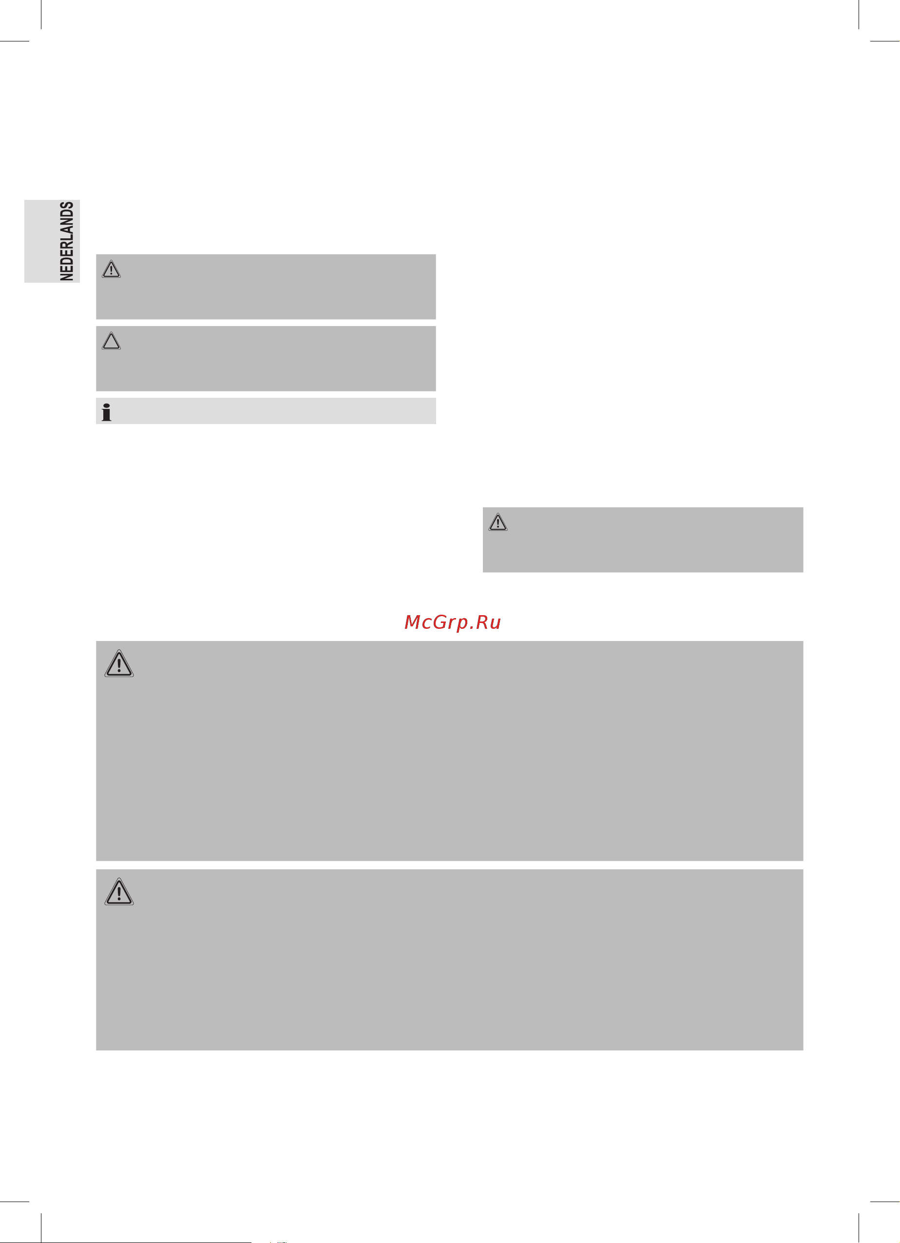 Clatronic MS 3693 [10/58] Speciale veiligheidsinstructies voor dit apparaat