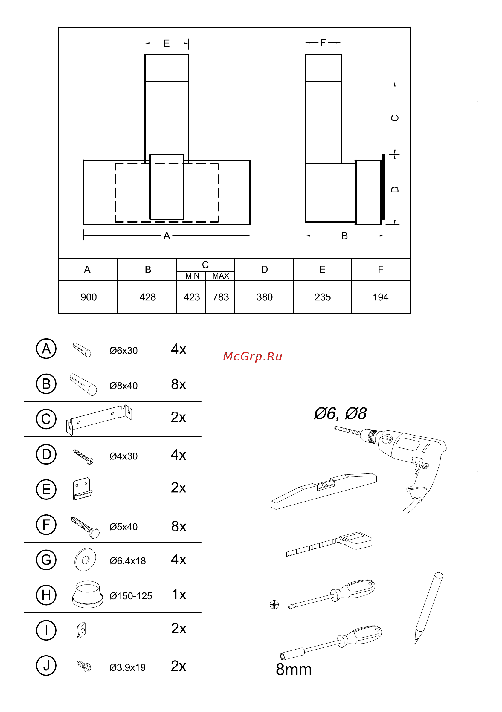 Teka DU 90 GLASS Руководство по эксплуатации онлайн [2/8] 780713