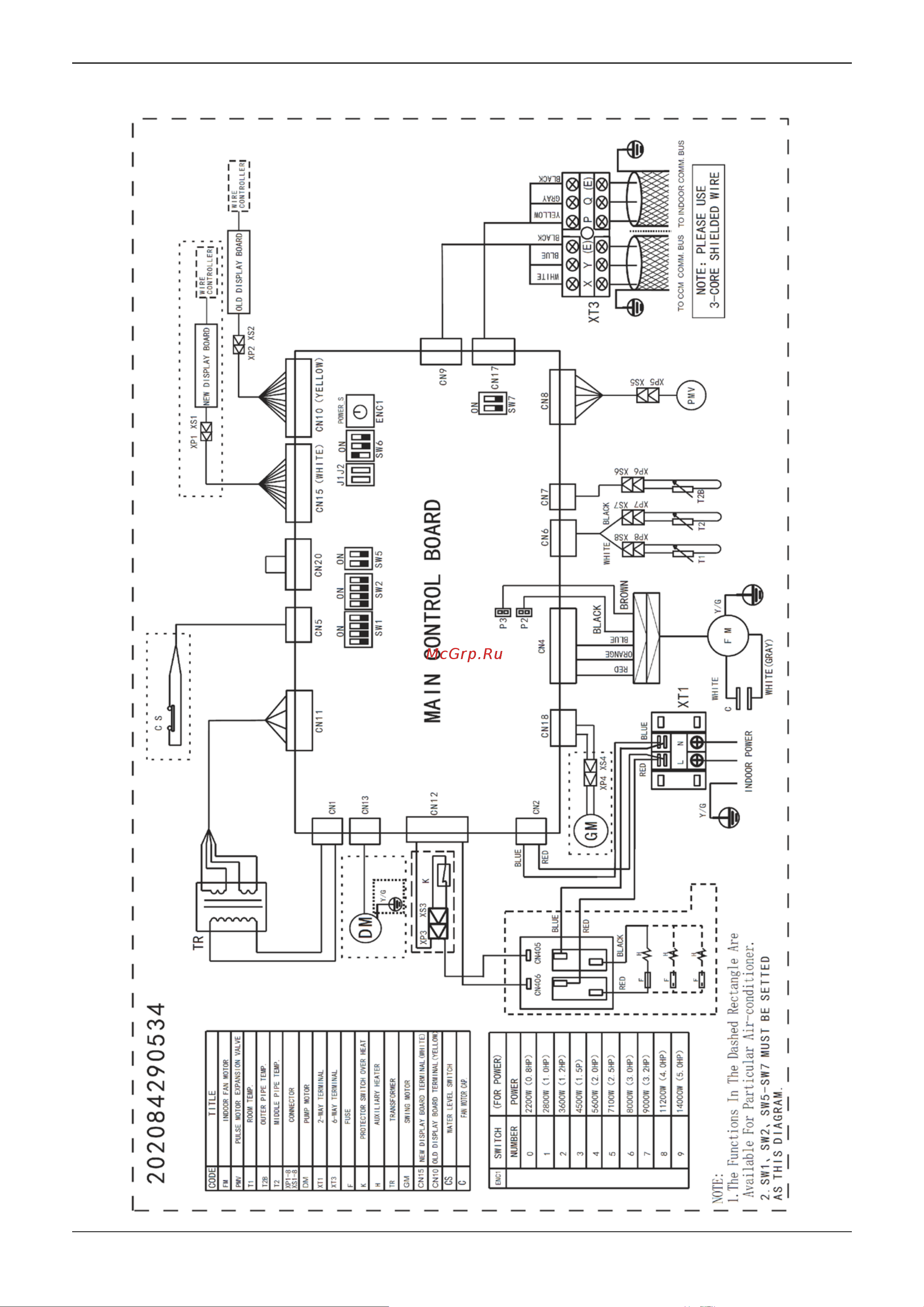 Midea MVT22A-VA1 [9/16] Электрическая схема