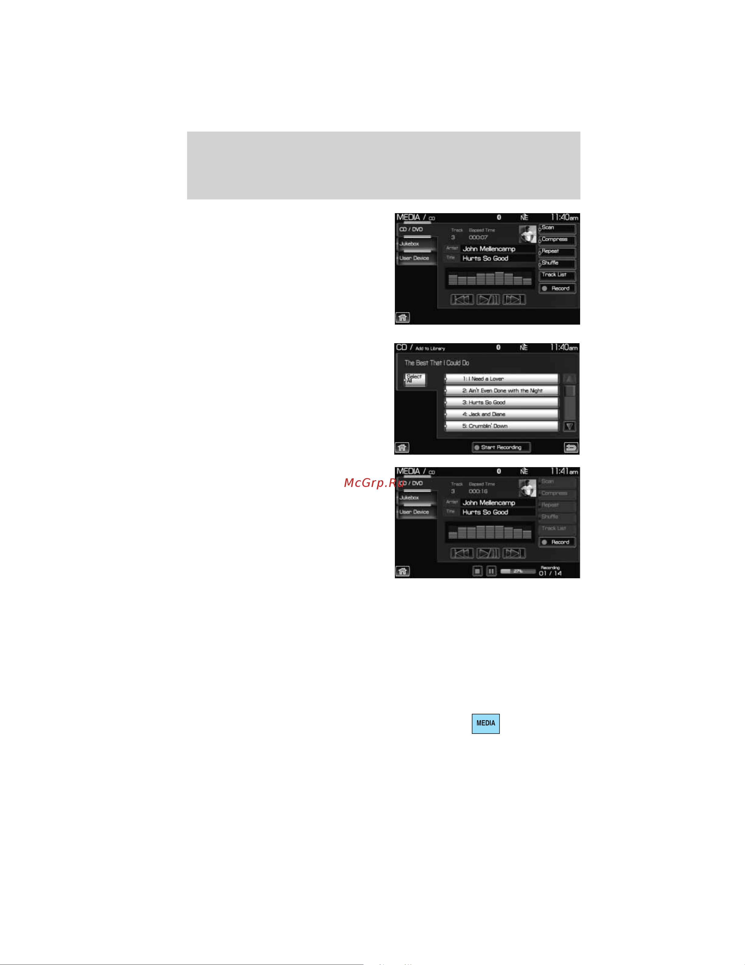 Lincoln MKZ (2011) Navigation System [63/203] Audio features