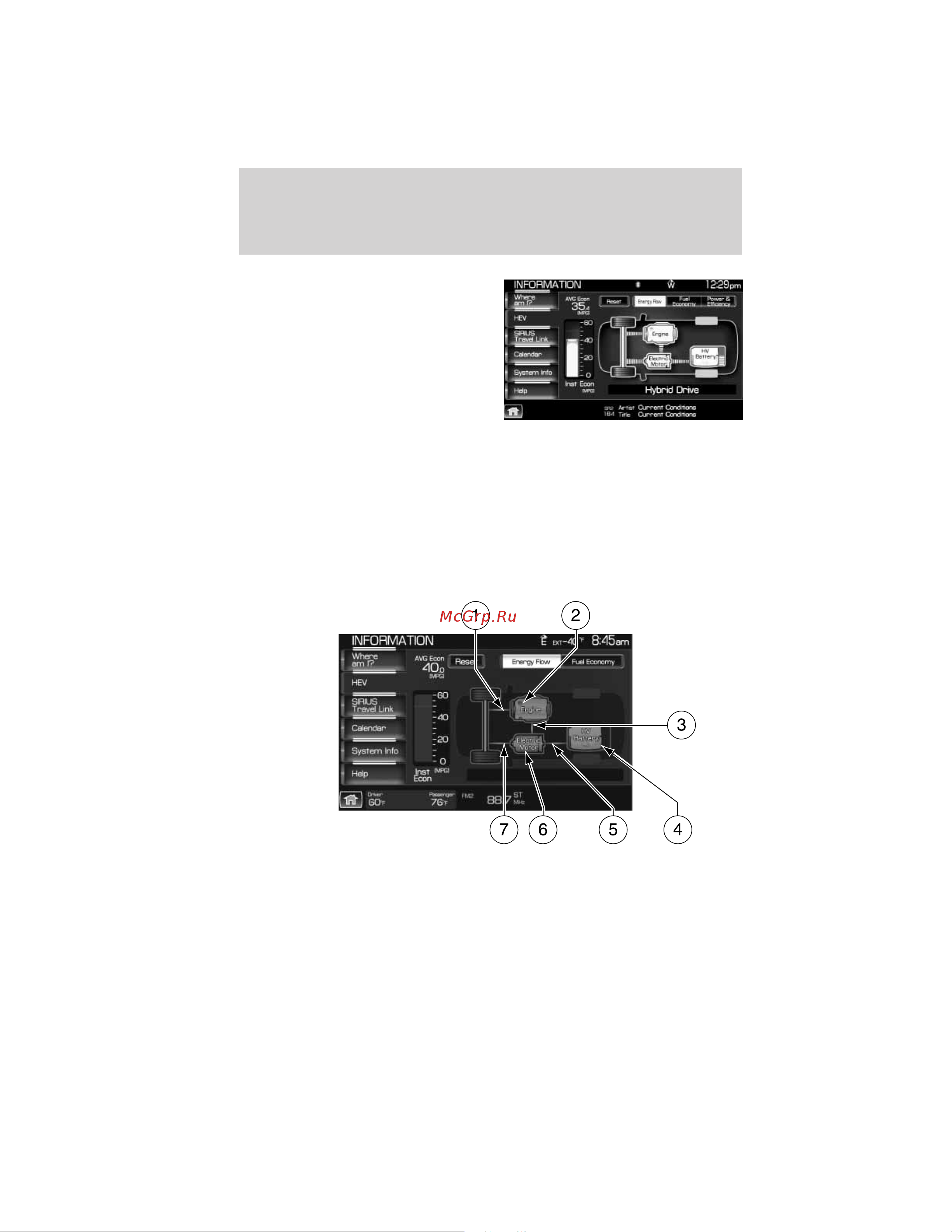 Lincoln MKZ (2011) Navigation System [77/203] Information menu