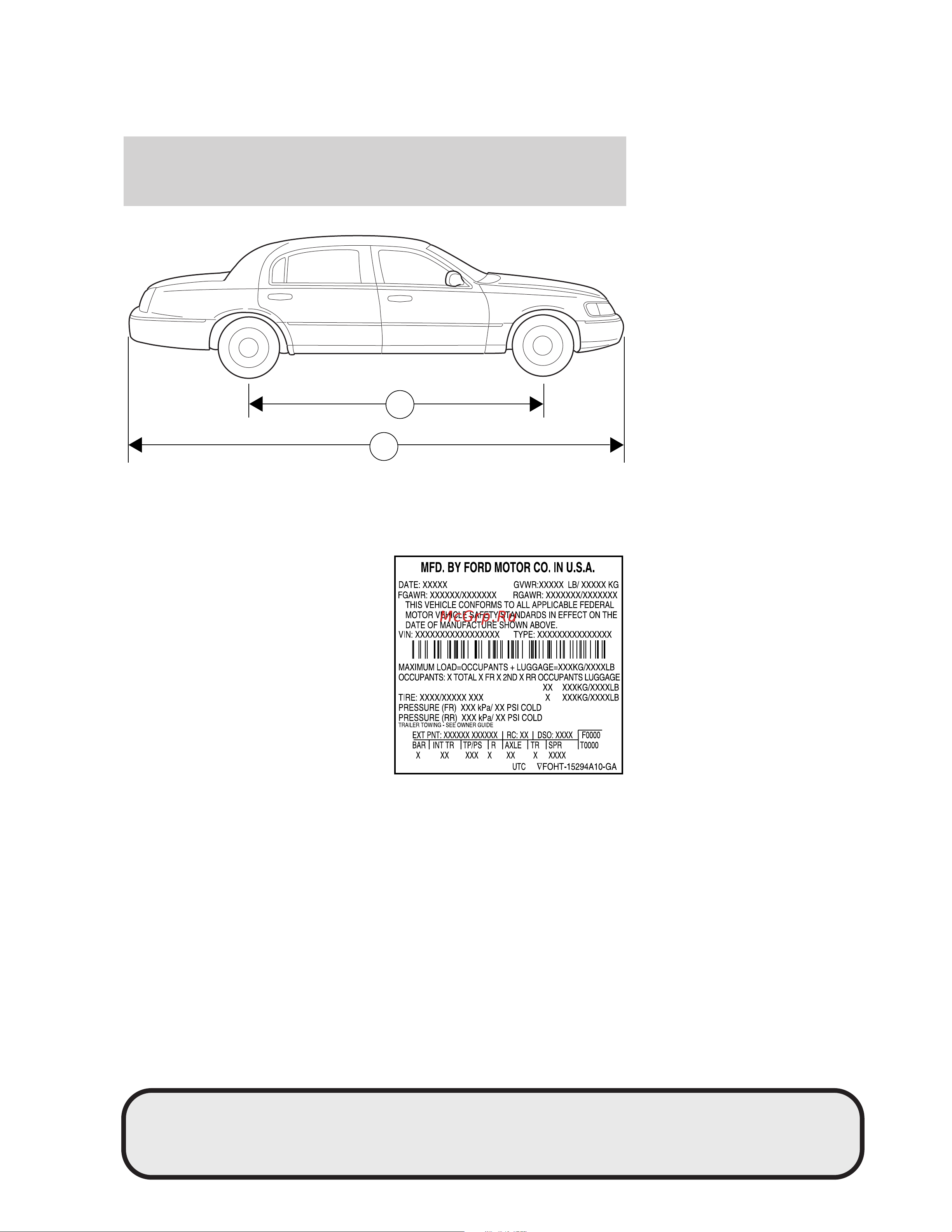 Lincoln Town Car (2004) [292/304] Maintenance and specifications