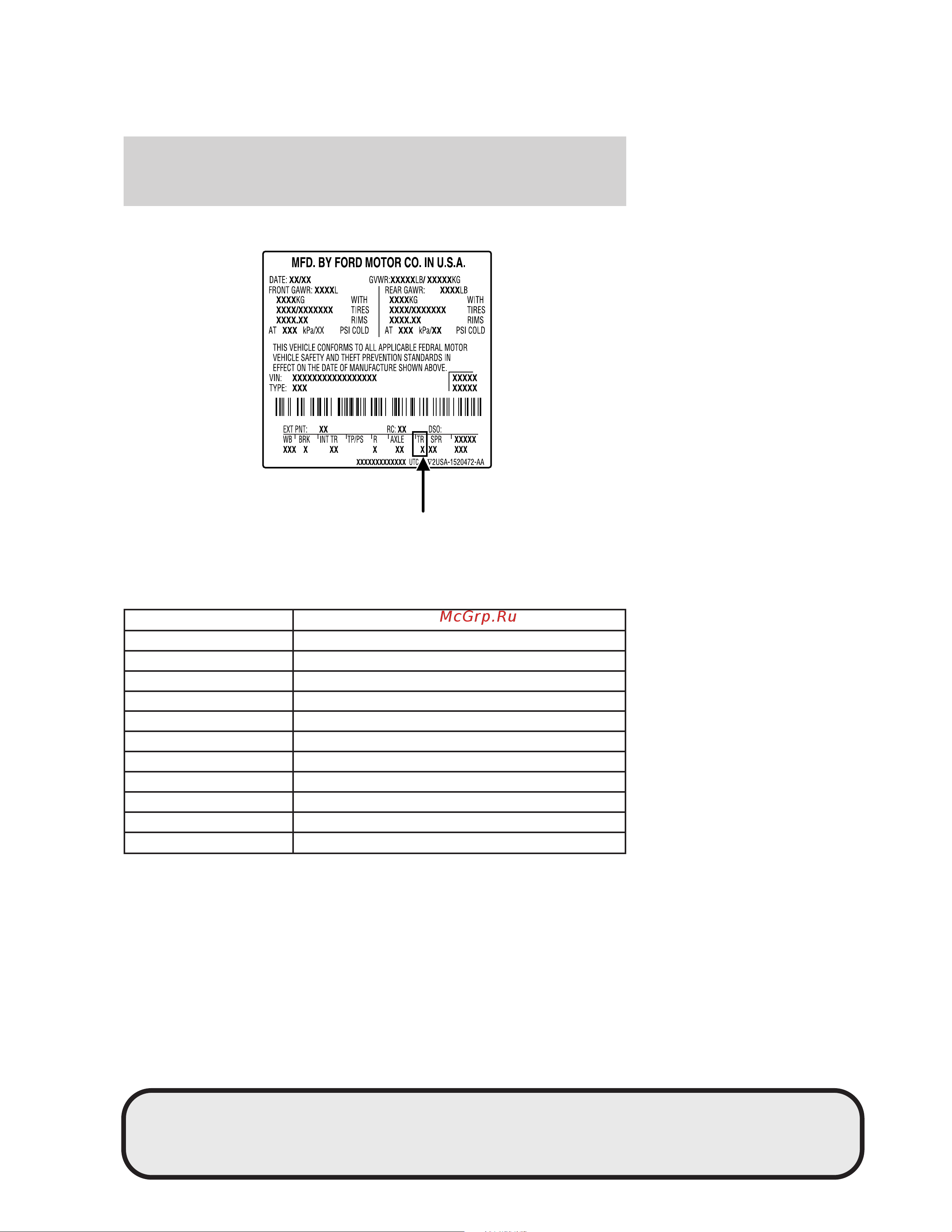 Lincoln Town Car (2004) [294/304] Maintenance and specifications