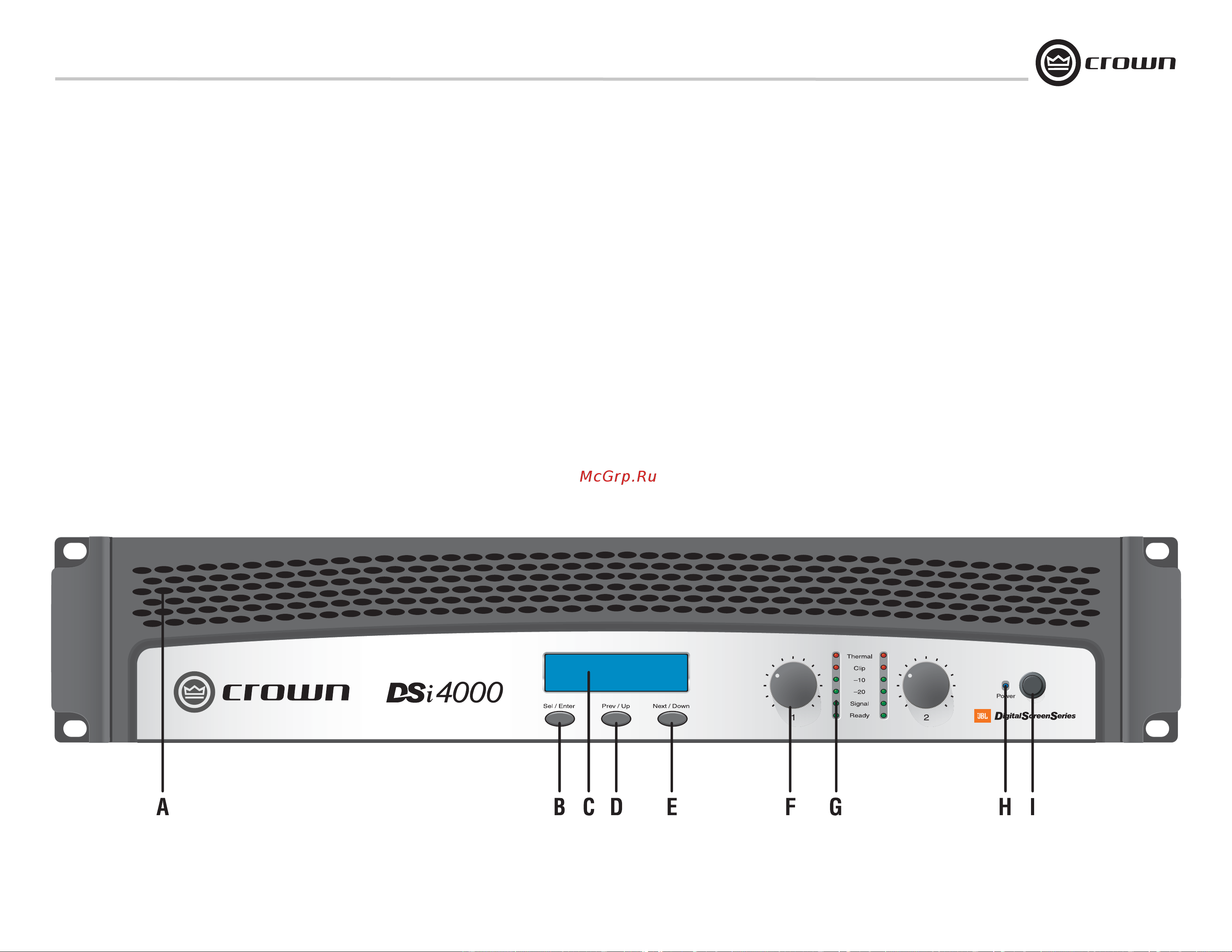 Crown DSi 4000 [17/49] Bedienung