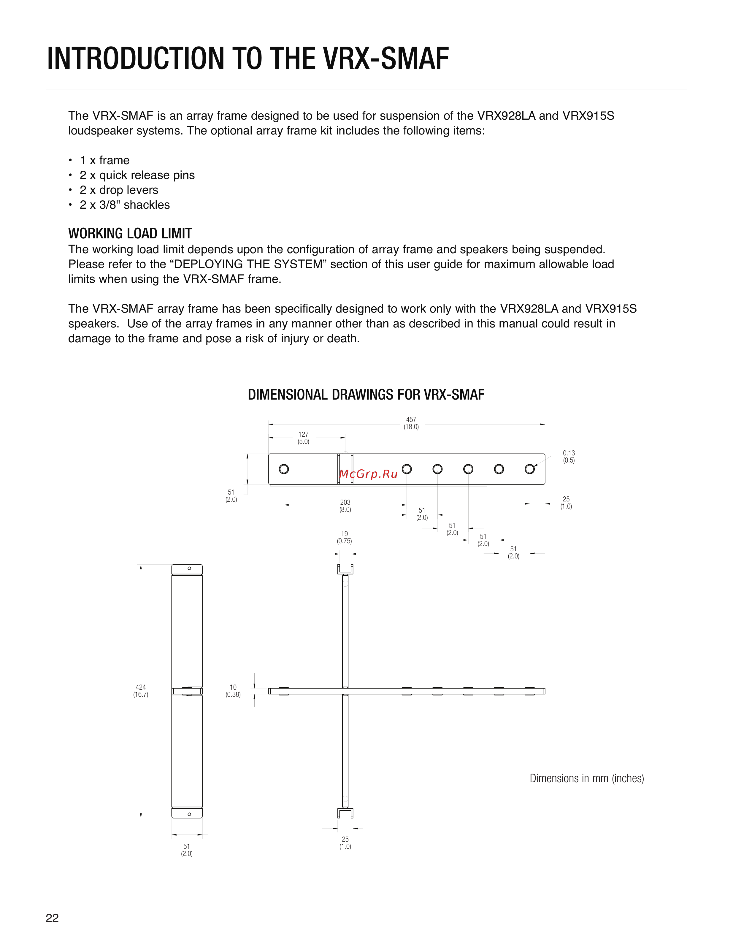 JBL VRX932LA-1 [22/24] Introduction to the vrx sma