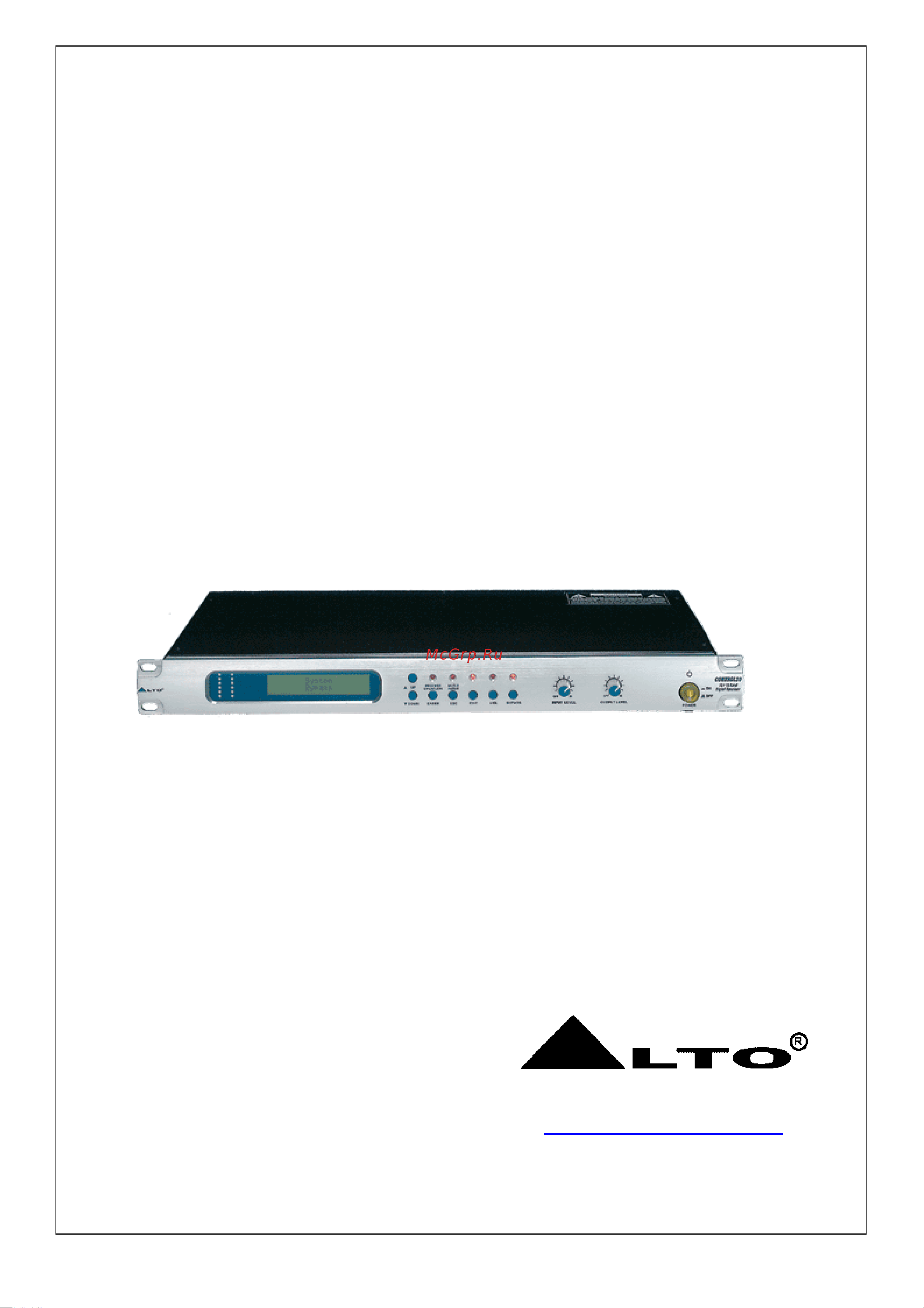 Alto CONTROL30 Руководство по эксплуатации онлайн