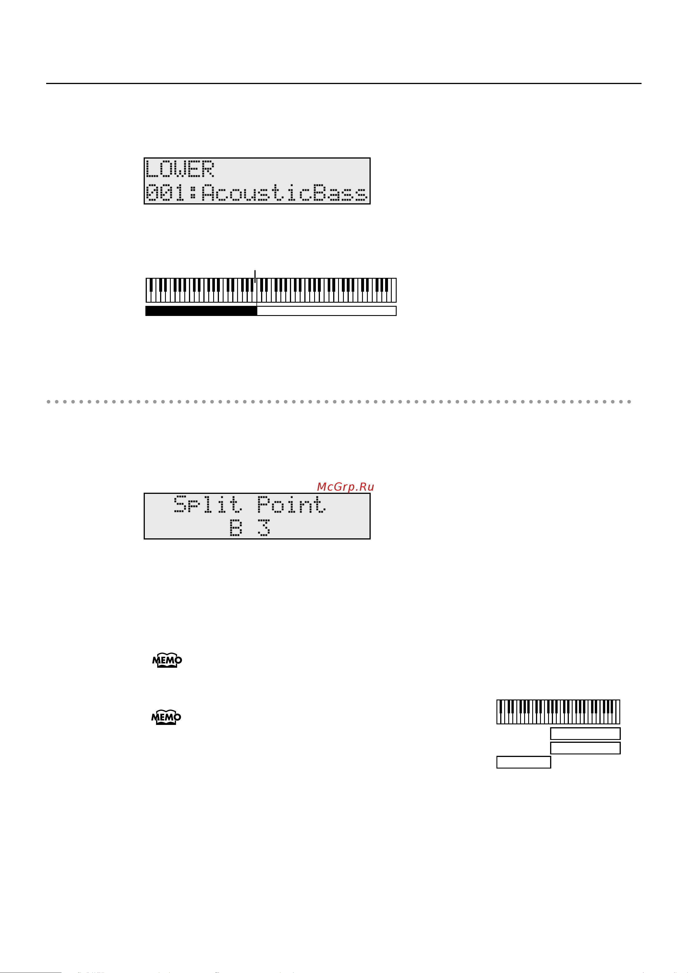 Roland RD-300GX [30/108] Changing the keyboard s split point