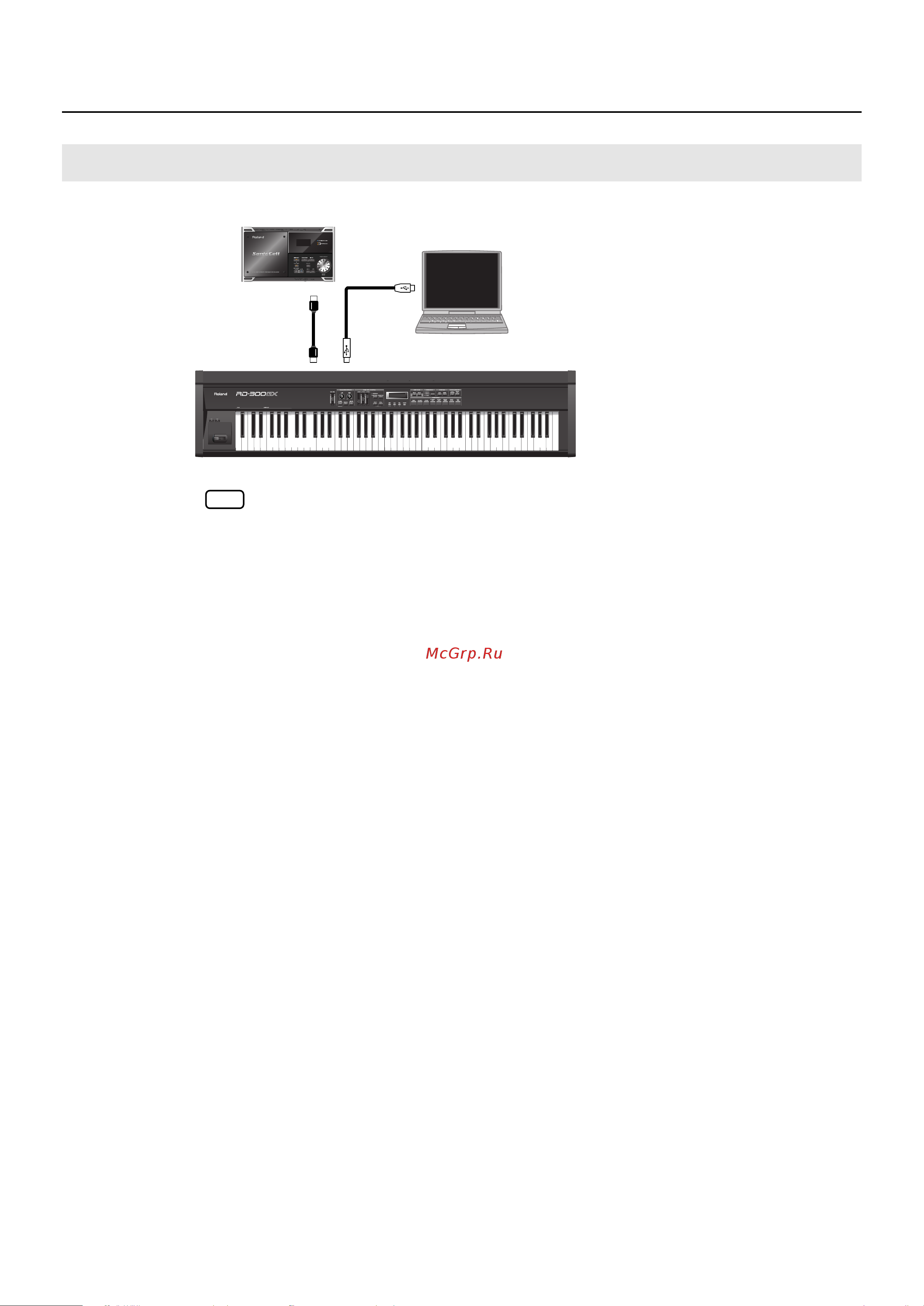 Roland RD-300GX [54/108] Connecting to external midi sound generators