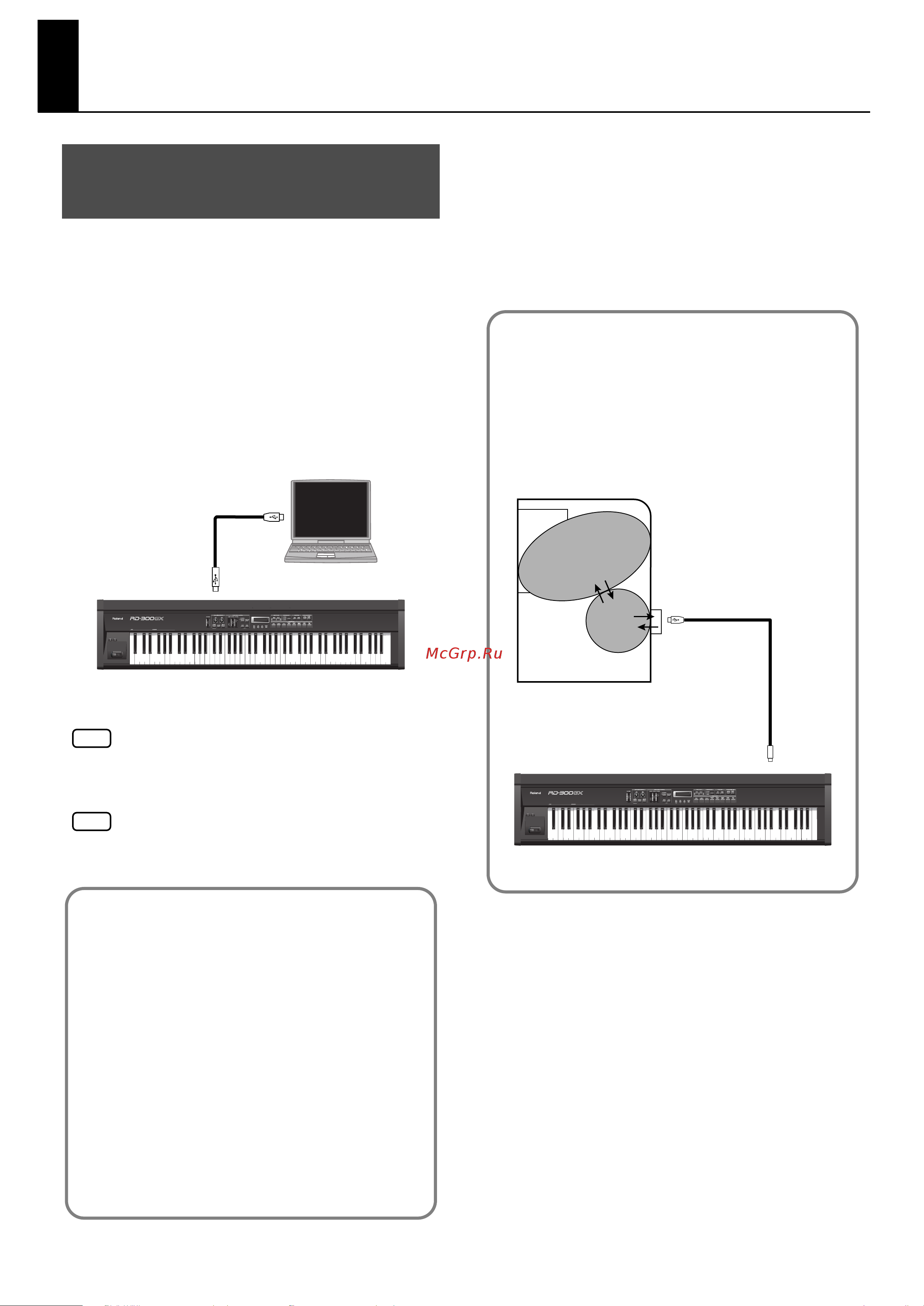 Roland RD-300GX [81/108] Connecting to a computer via the usb midi connector