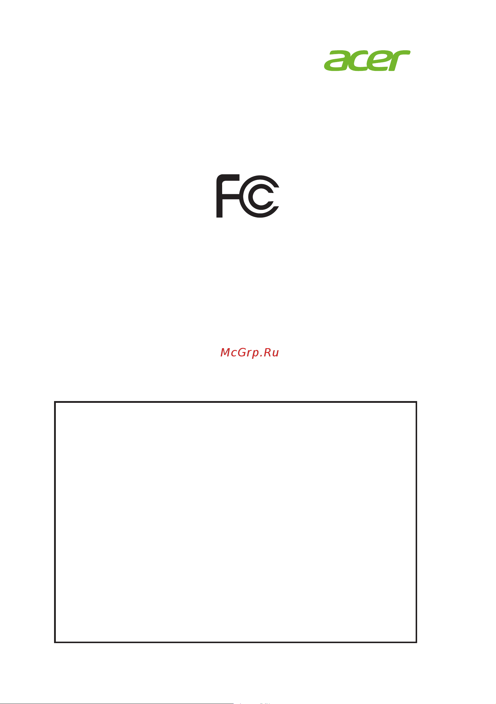 Acer K222HQLDbd [10/27] Federal communications commission declaration of conformity