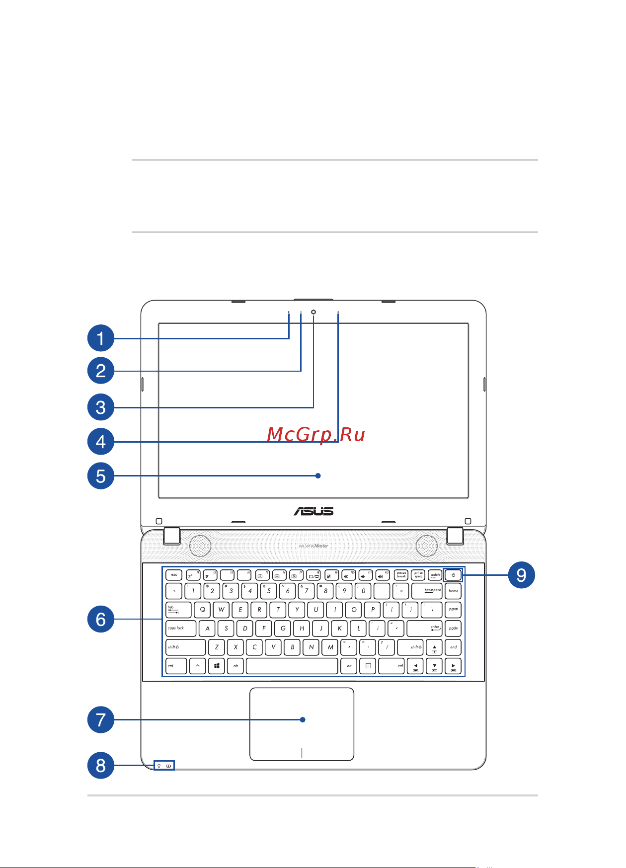 Asus X541NA-GQ412T 90NB0E83-M07550 [14/110] Знакомство с ноутбуком
