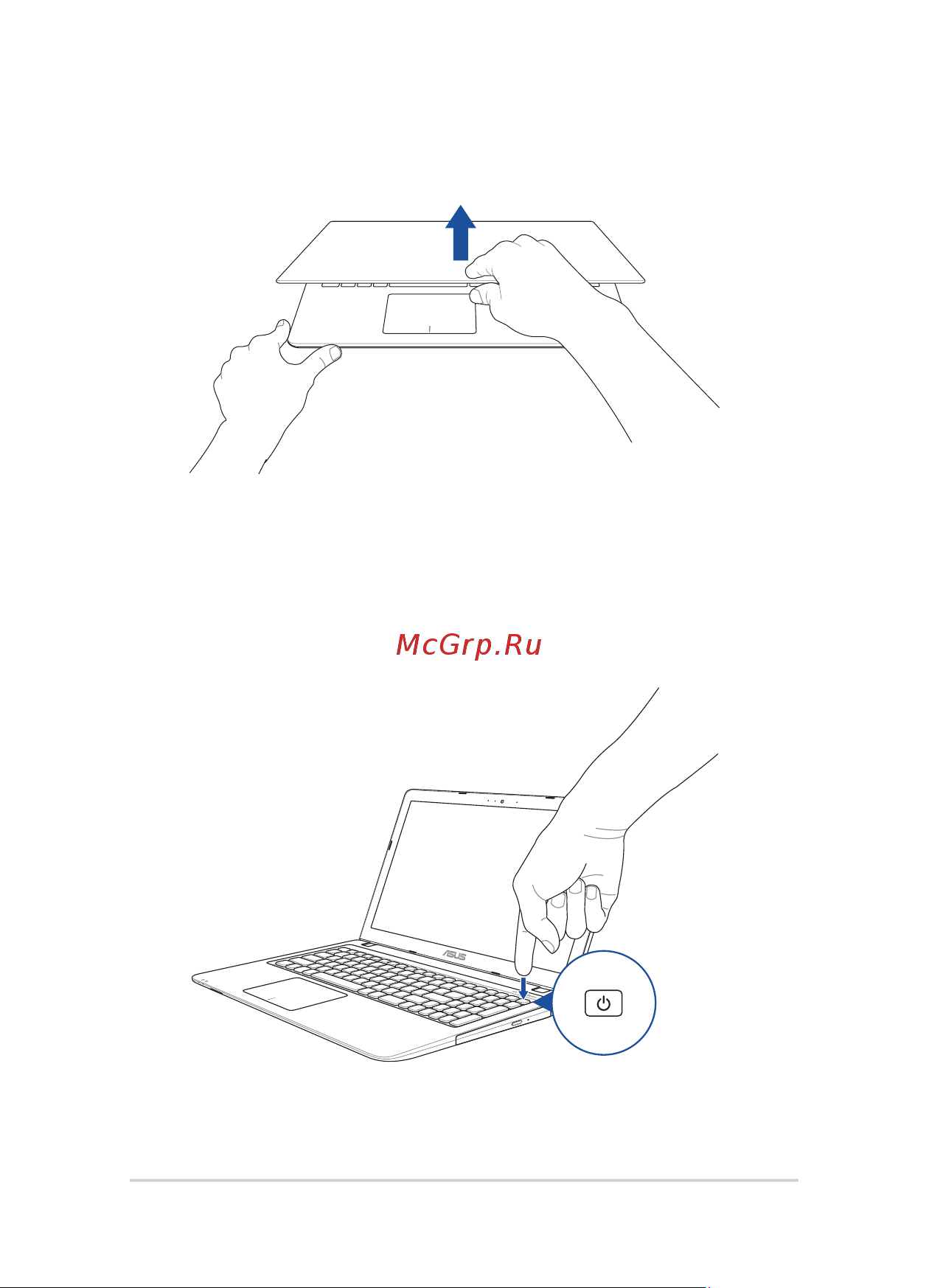 Asus X540YA-XO534T (90NB0CN1-M09280) [28/112] Откройте крышку