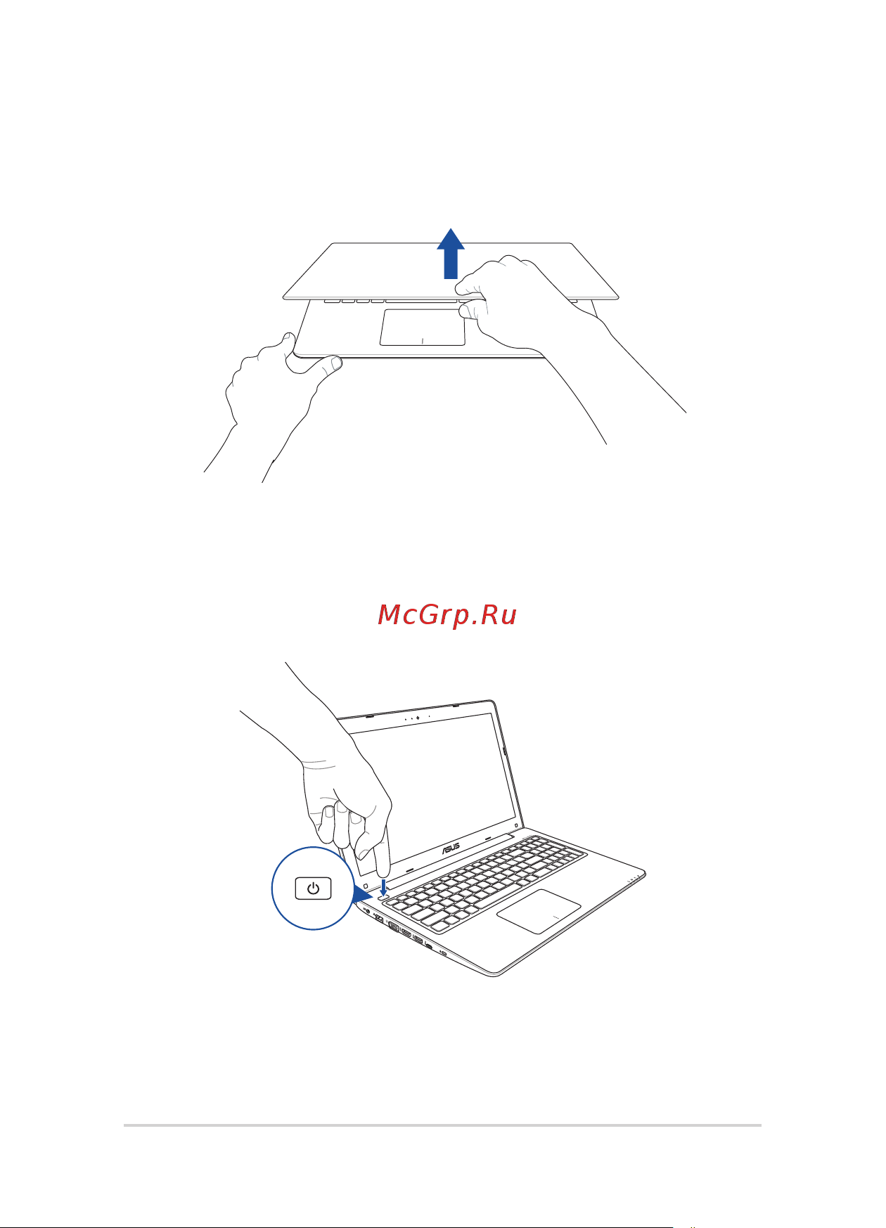 Asus K756UJ-TY074T 90NB0A21-M00890 [30/120] Откройте крышку