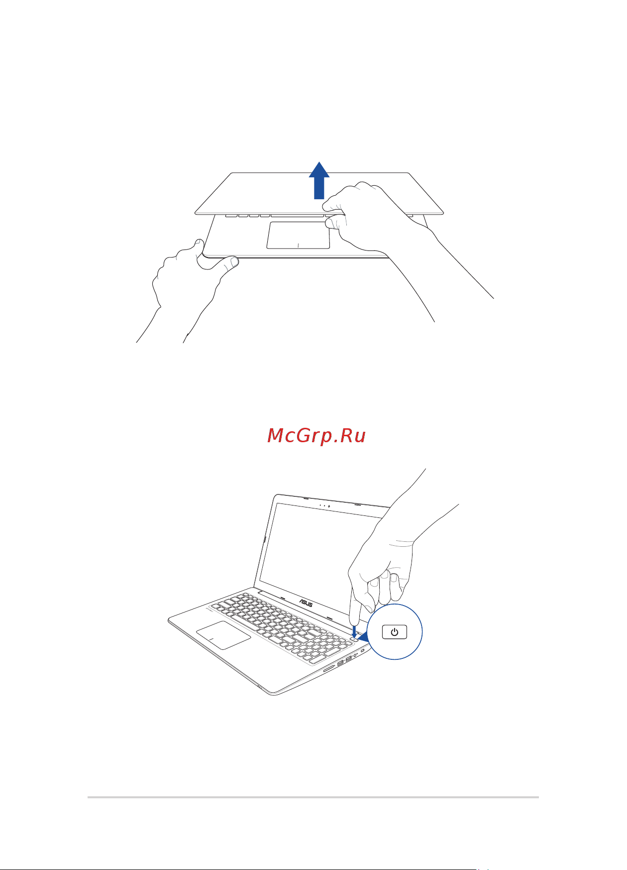 Asus K501UX Intel Core i7 6500U [28/120] Откройте крышку