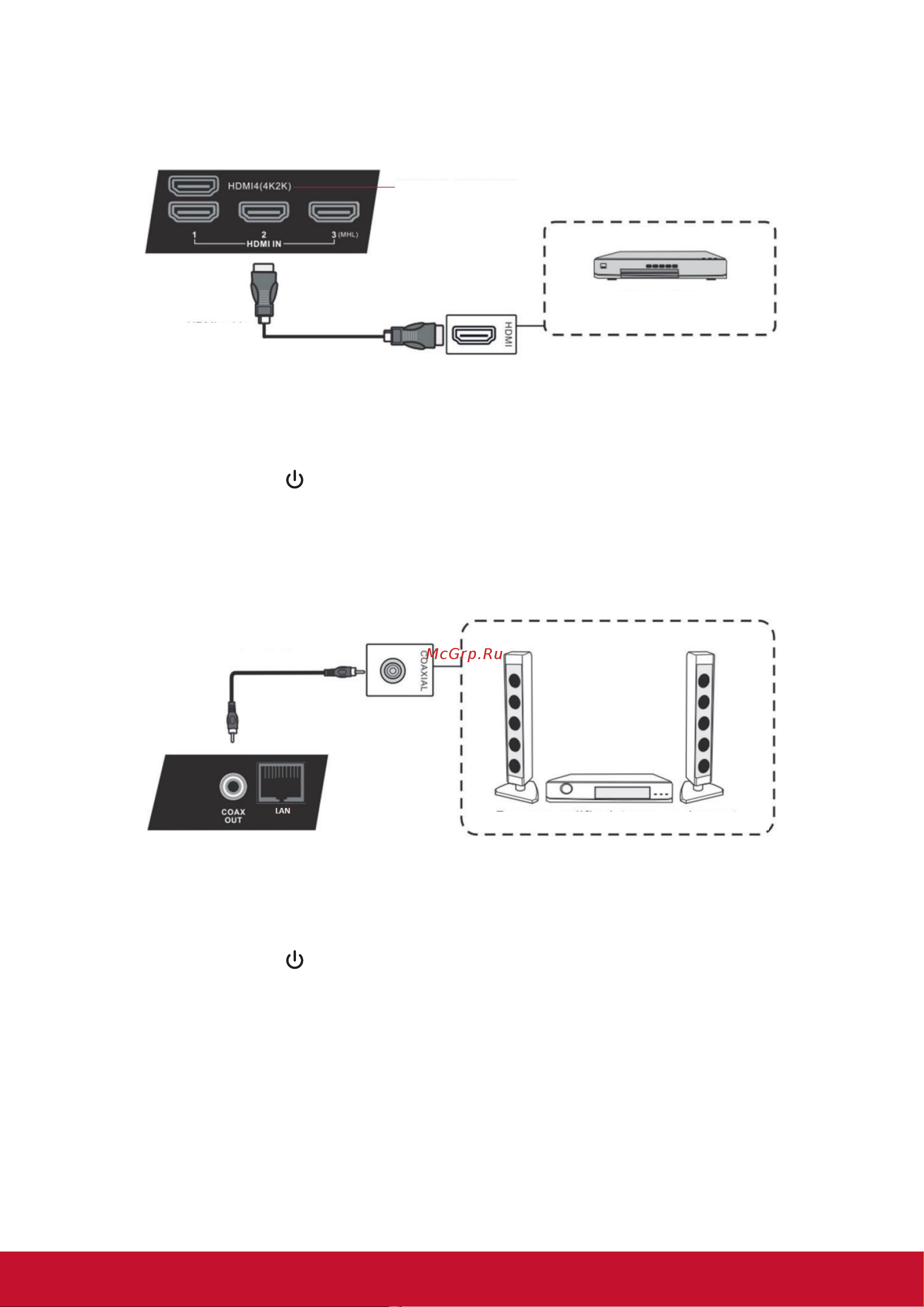 Viewsonic SC-T35 [24/64] Подключение источника видеосигнала к порту hdmi