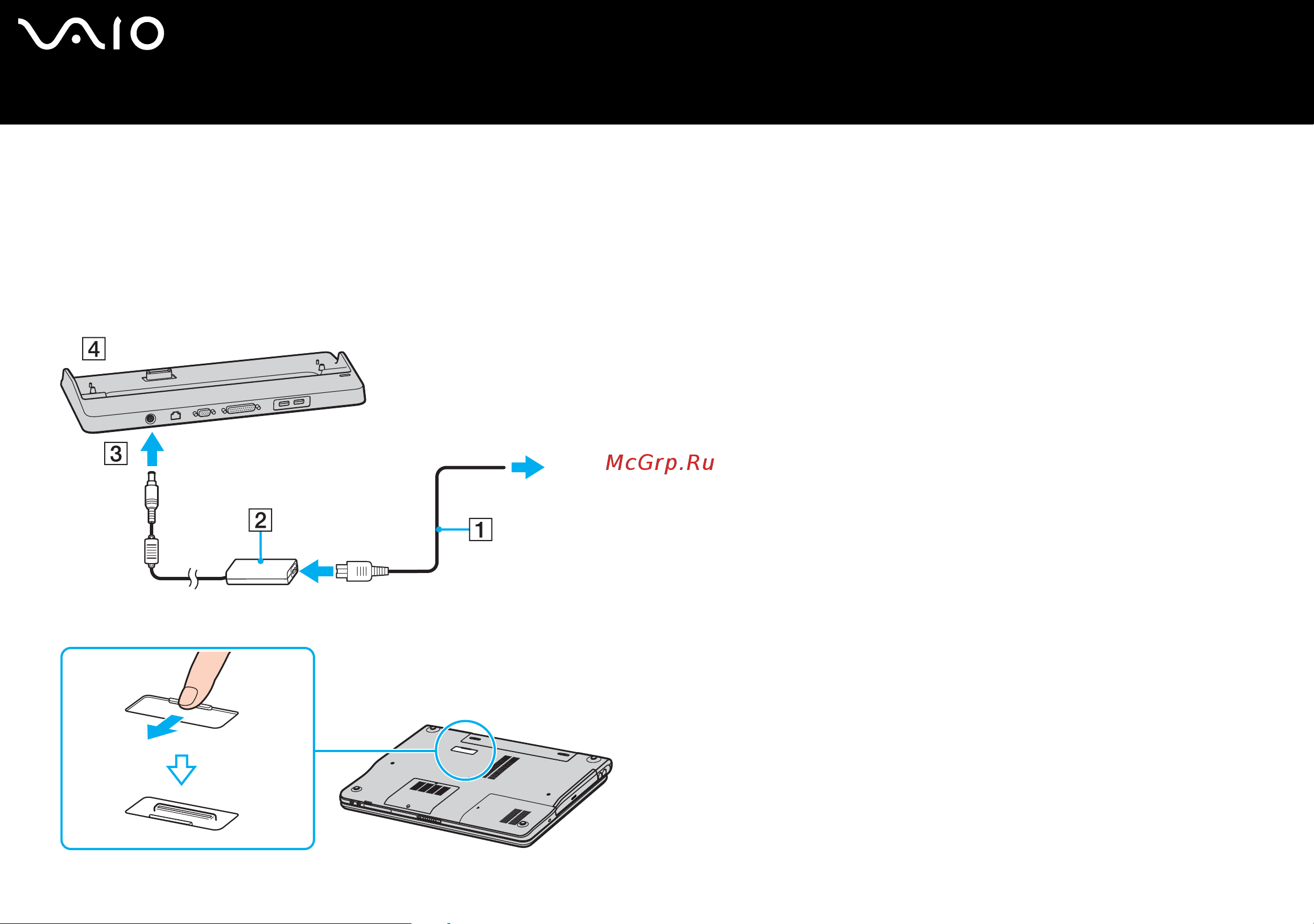 Sony VAIO VGN-FS115M [67/143] Подсоединение компьютера к репликатору портов