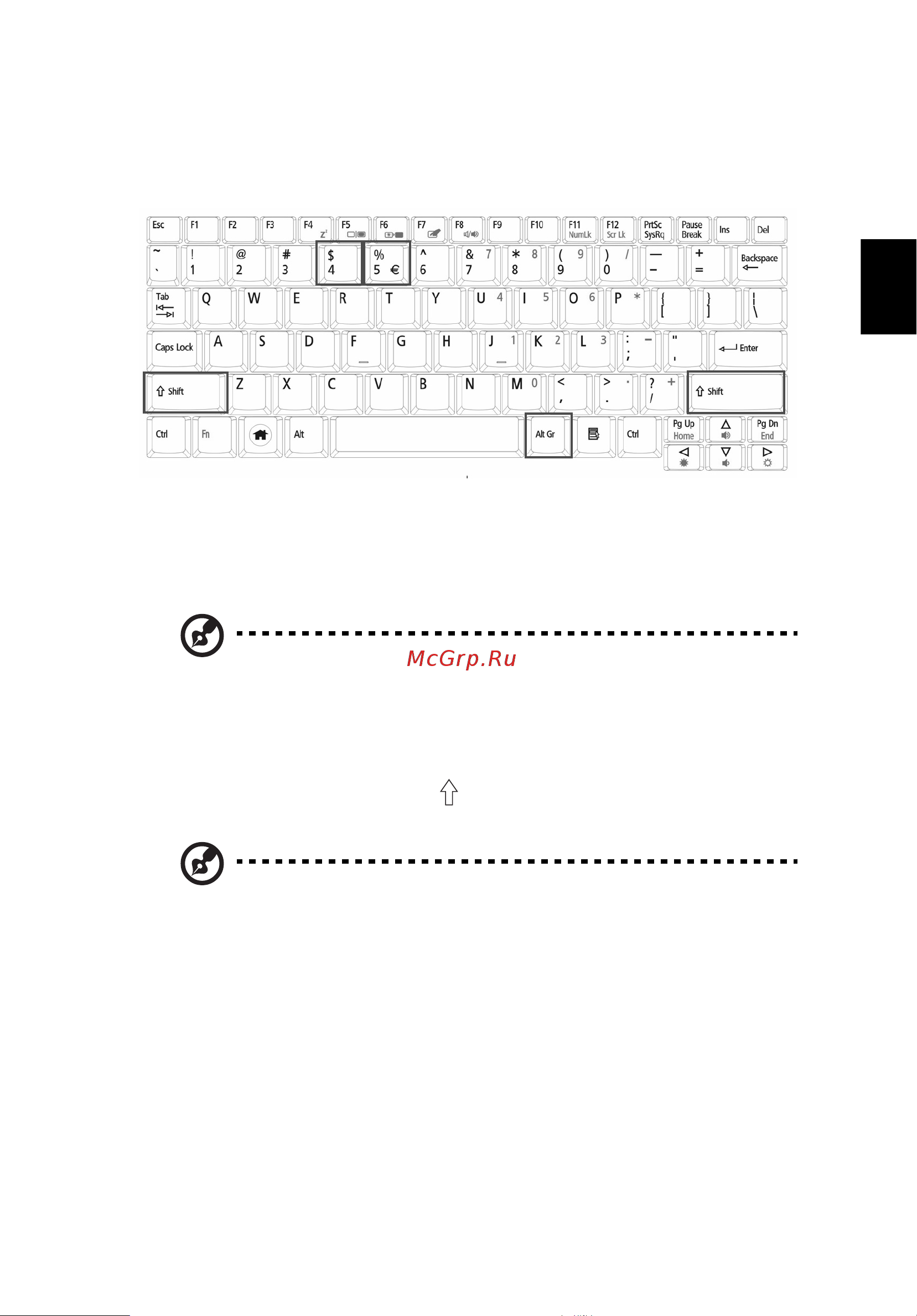 Acer AS6930G ONE A110к-т [76/189] Специальная клавиша