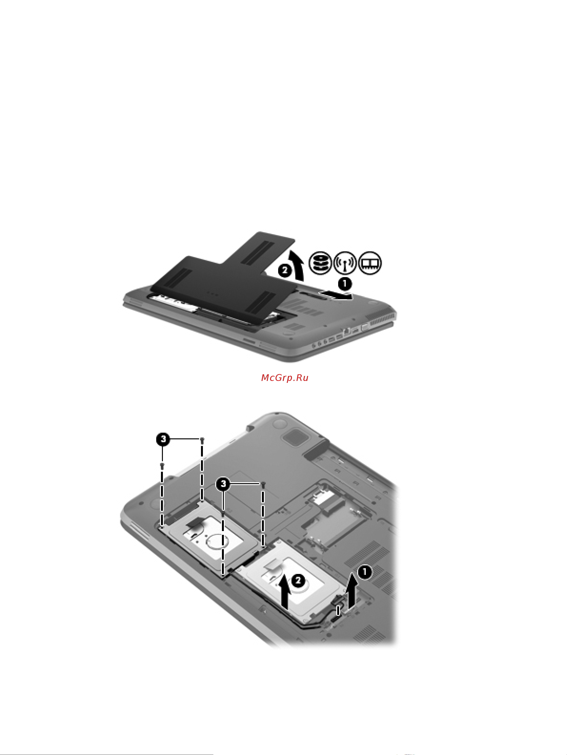 HP Envy dv7-7263er [79/129] Извлечение или замена второго жесткого диска только на некоторых моделях