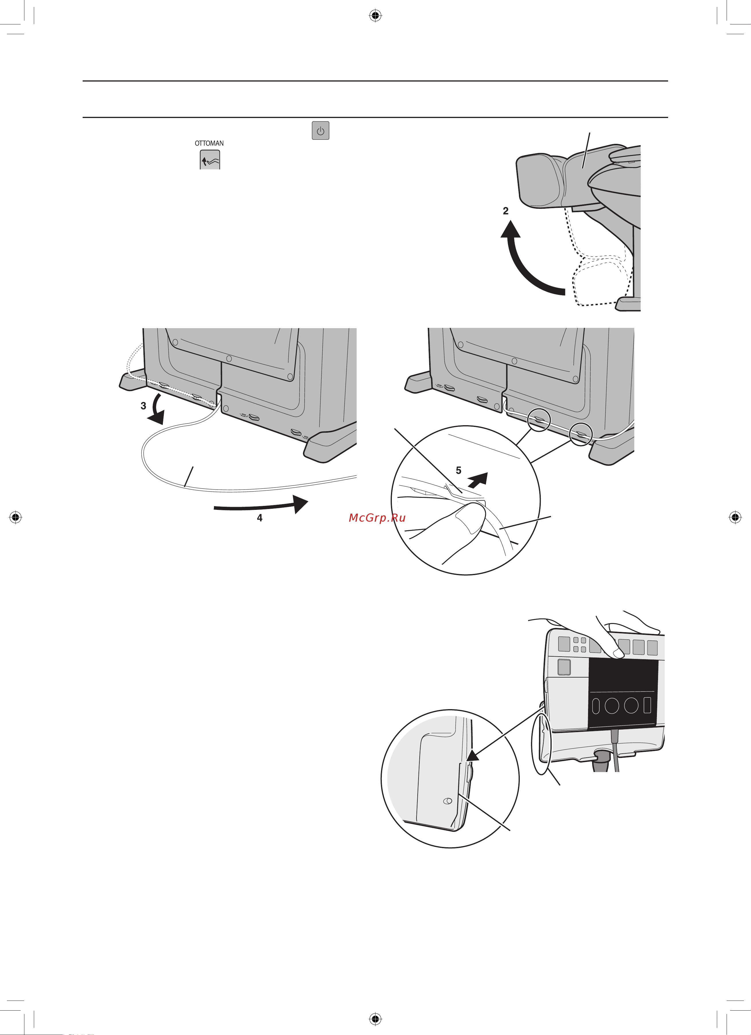 Panasonic EP30002 [14/23] Перемещение шнура пульта управления на левую сторону если подставка пульта управления находится на левой стороне