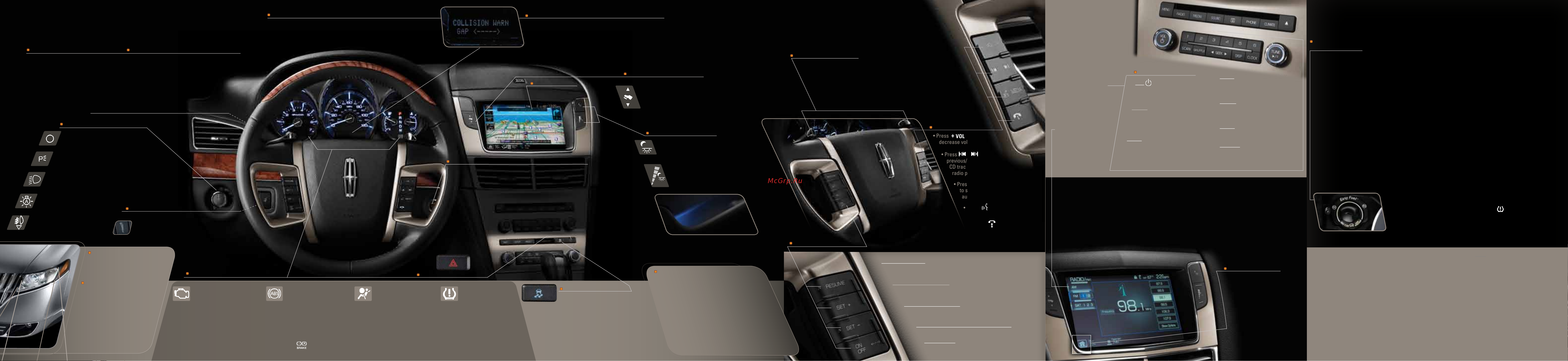 Lincoln MKT (2011) QRG Руководство по эксплуатации онлайн