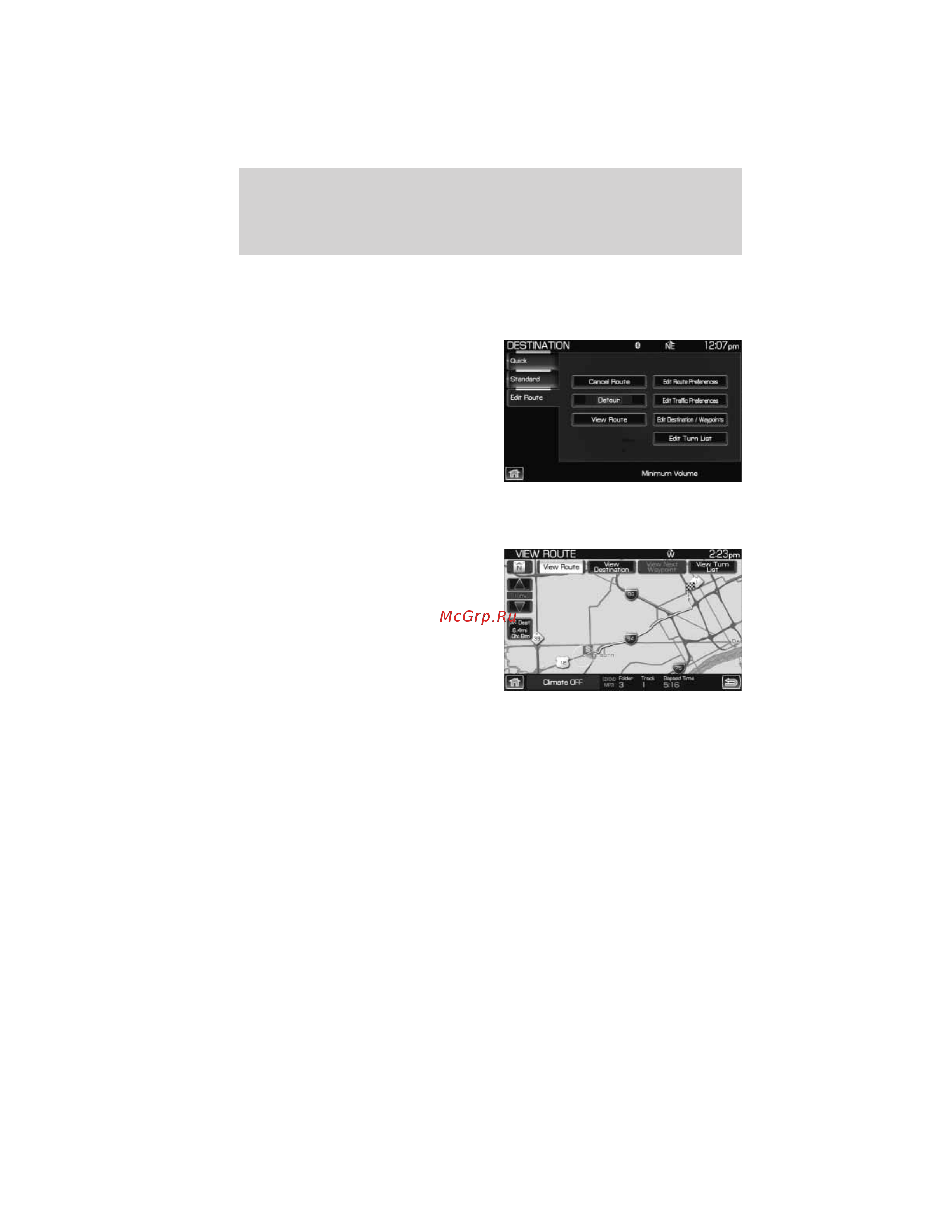 Lincoln MKT (2011) Navigation System [111/203] Setting a destination