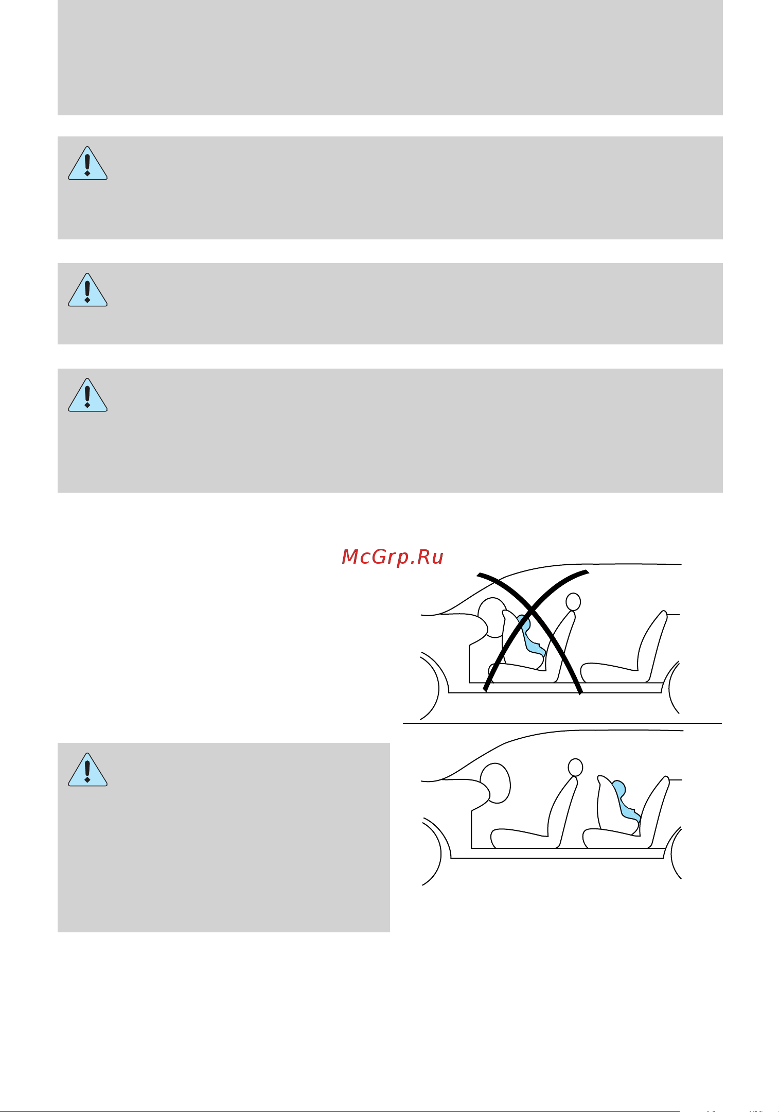 Lincoln MKS (2009) [153/331] Children and airbags
