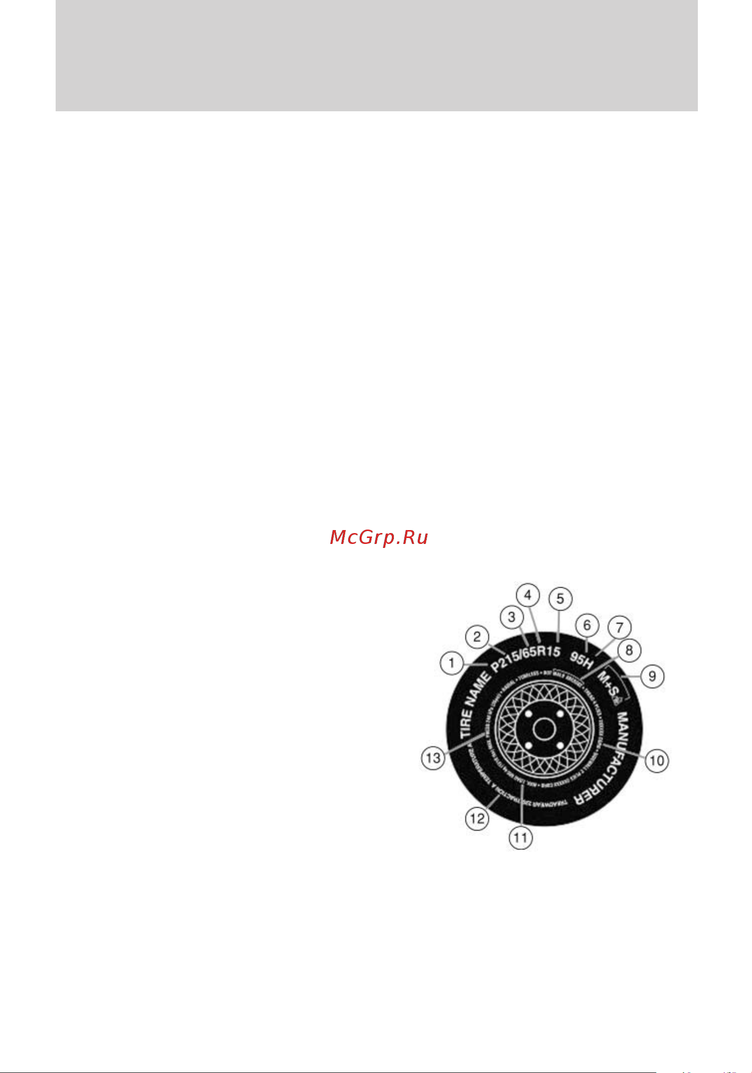 Lincoln MKS (2009) [194/331] Information contained on the tire sidewall
