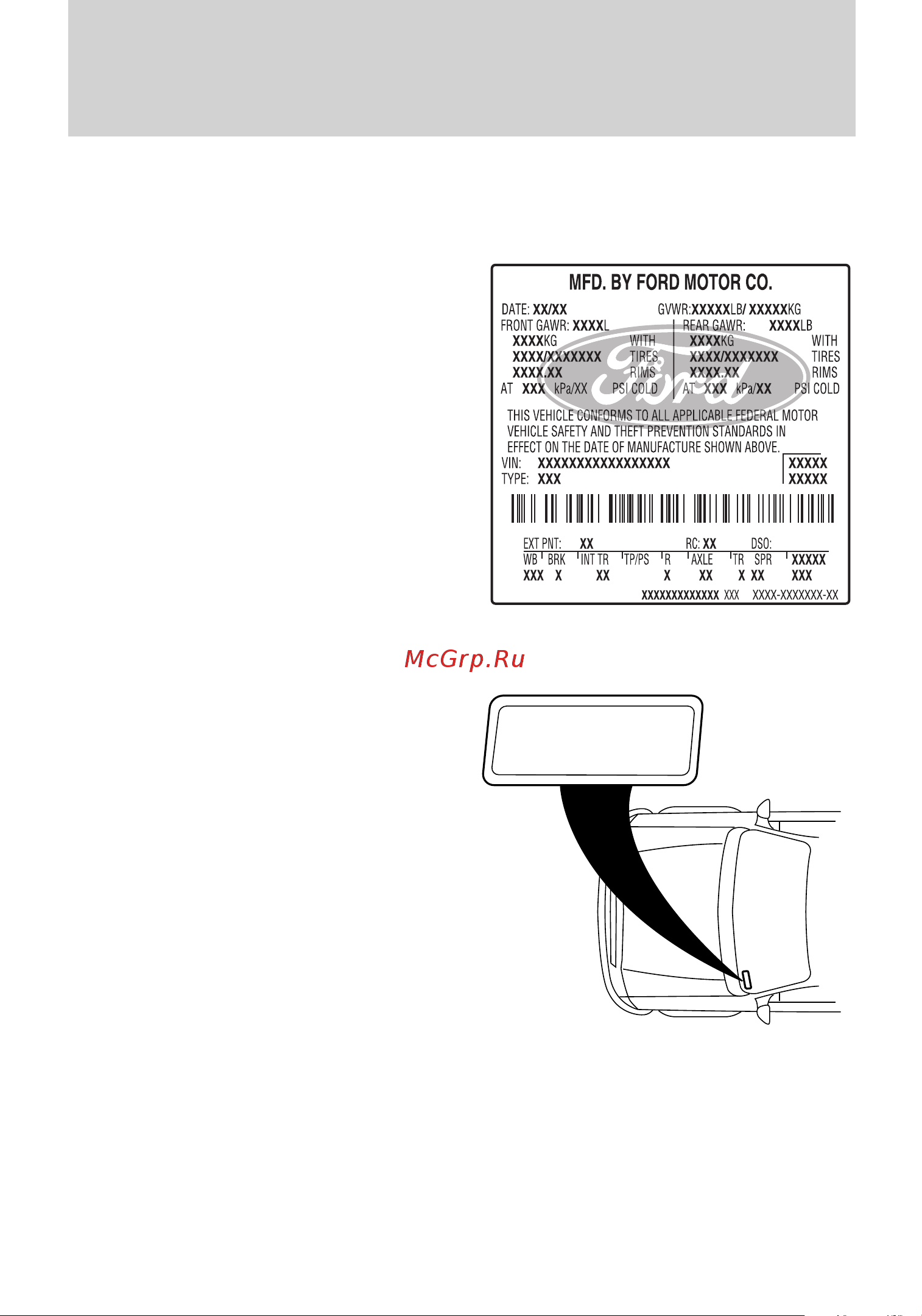 Lincoln MKS (2009) [322/331] Safety compliance certification label