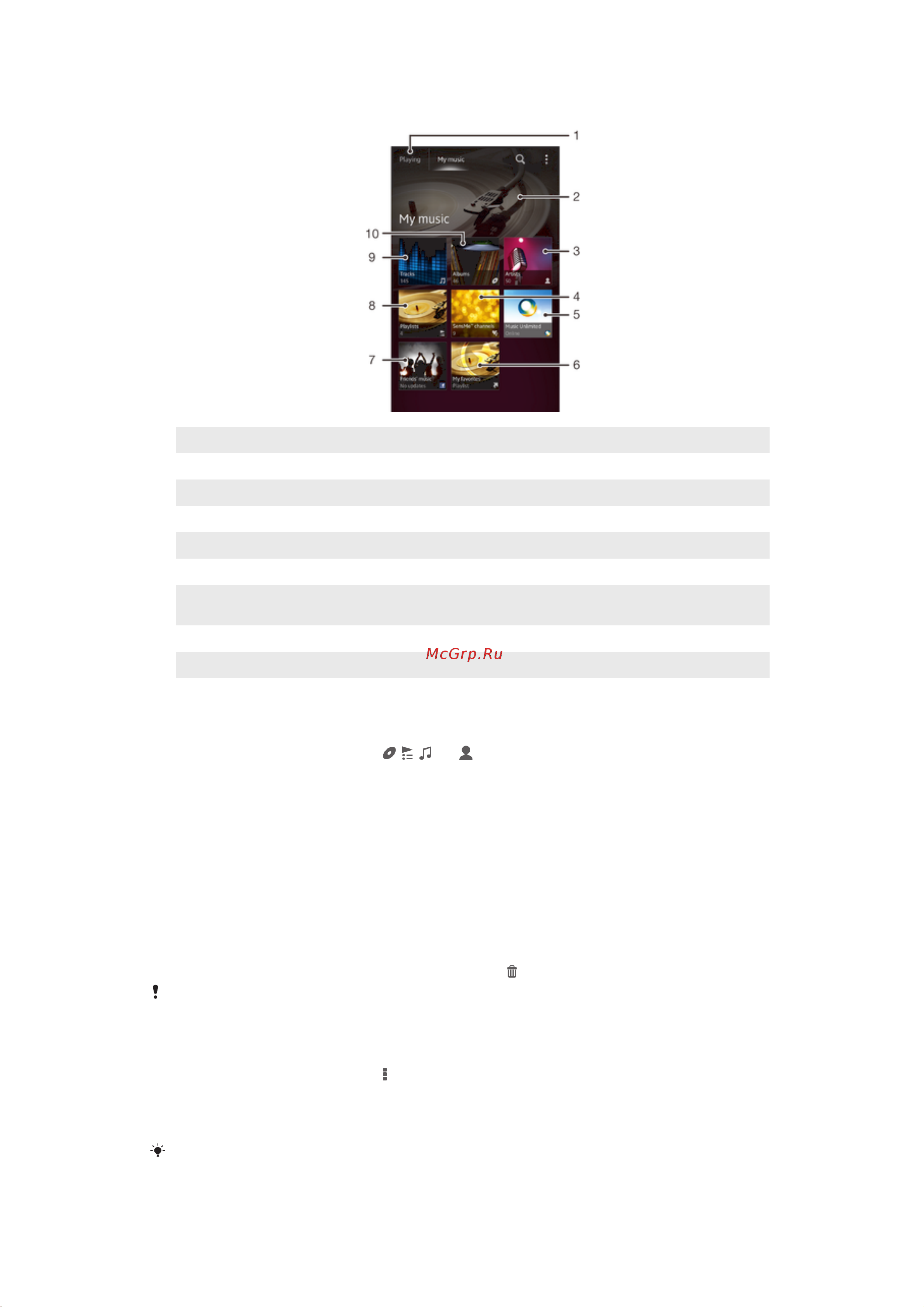 Sony Xperia SP C5302 [64/136] Обзор функции моя музыка