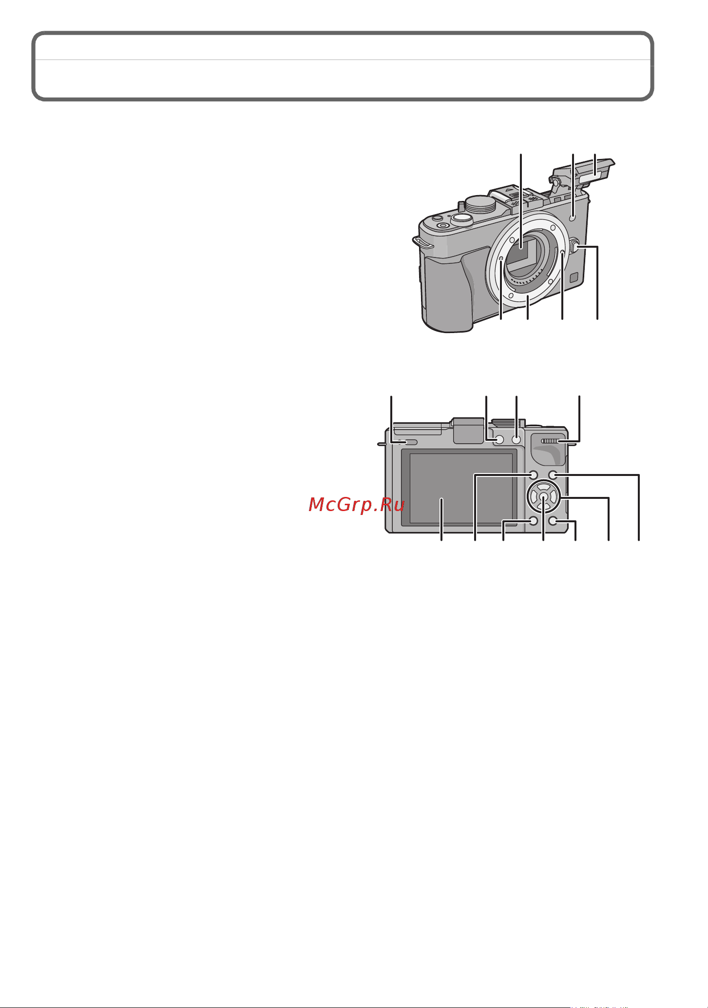 Panasonic DMC-GX1K [9/48] Названия и функции составных частей