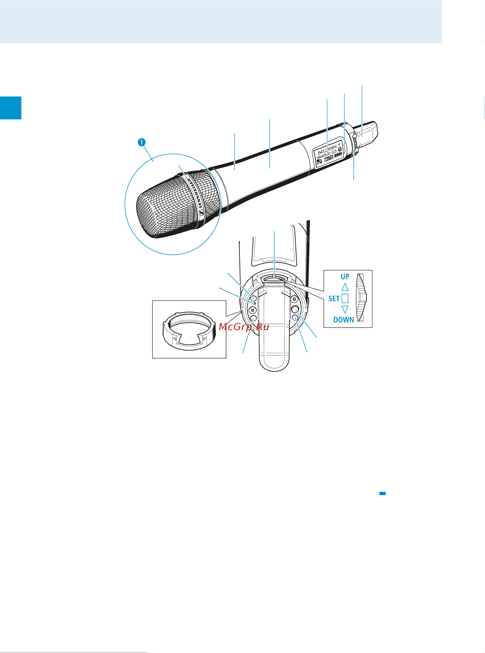 Sennheiser EM 500 G3-B-X [12/42] Overview of the skm 500 radio microphone