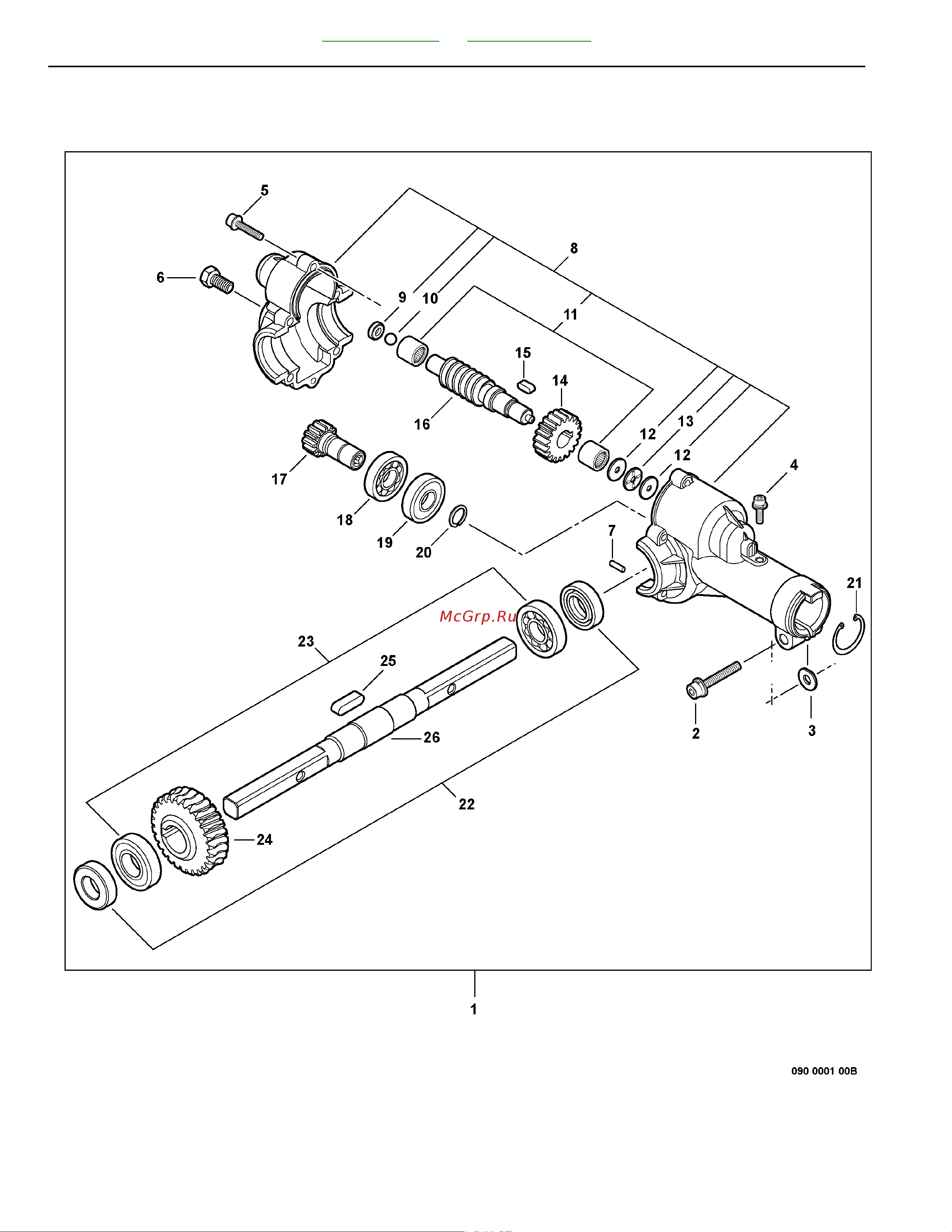 ECHO INCORPORATED ECHO PAS-Щетка (деталировка) [6/12] Pro sweep attachment gear case