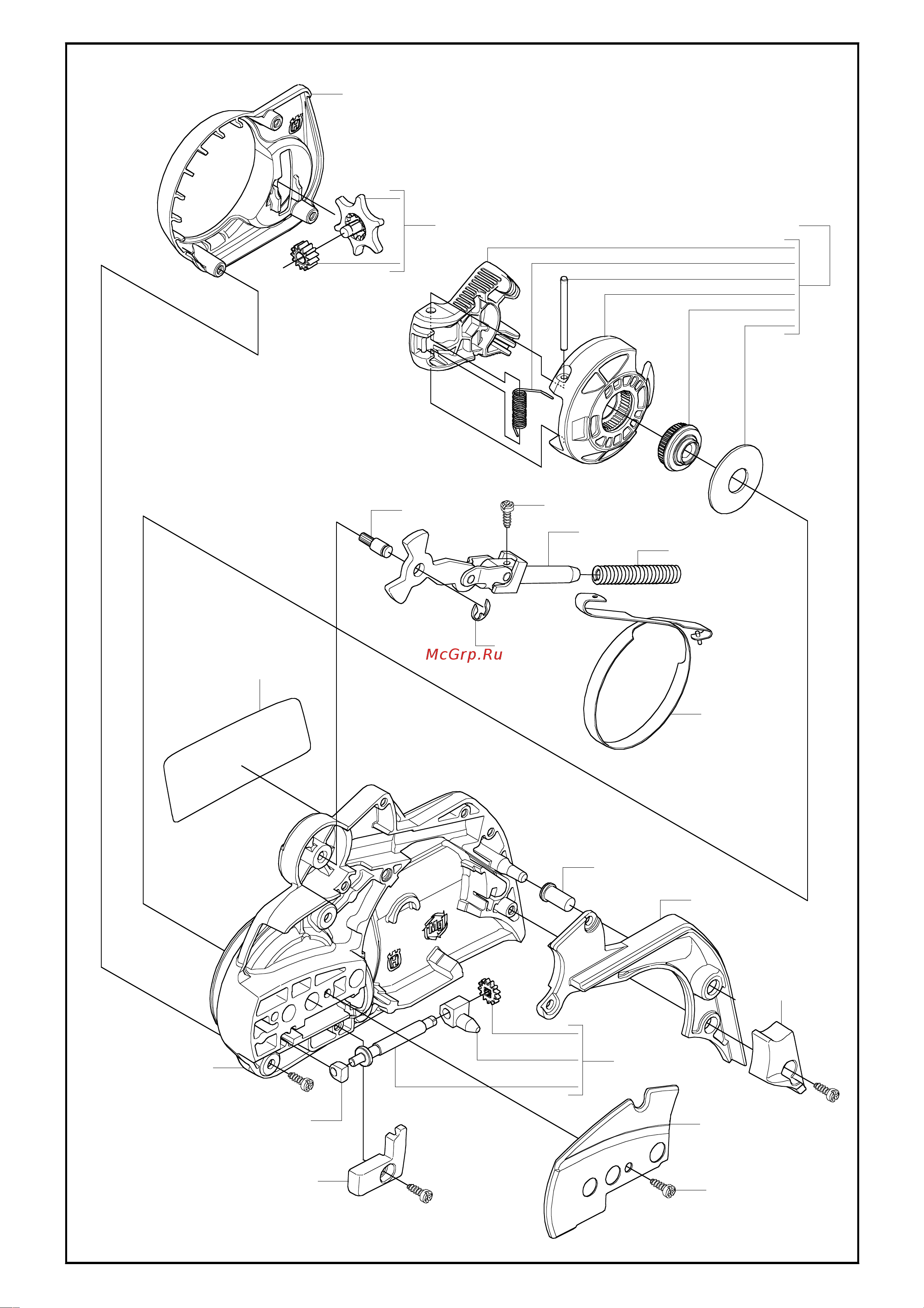 Husqvarna 455e Rancher (2006) parts [2/13] L m p n
