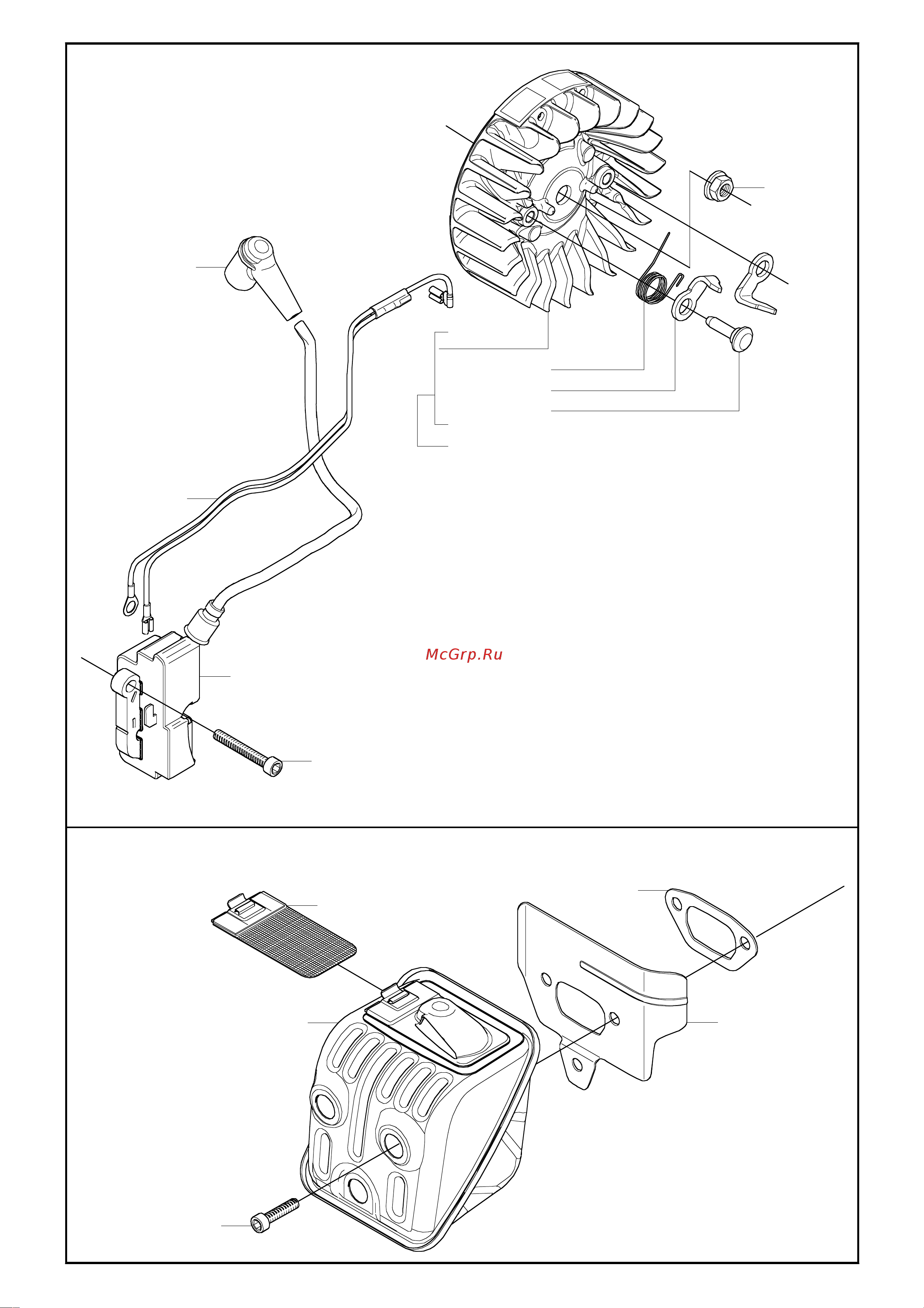 Husqvarna 455e Rancher (2006) parts [5/13] L m p n