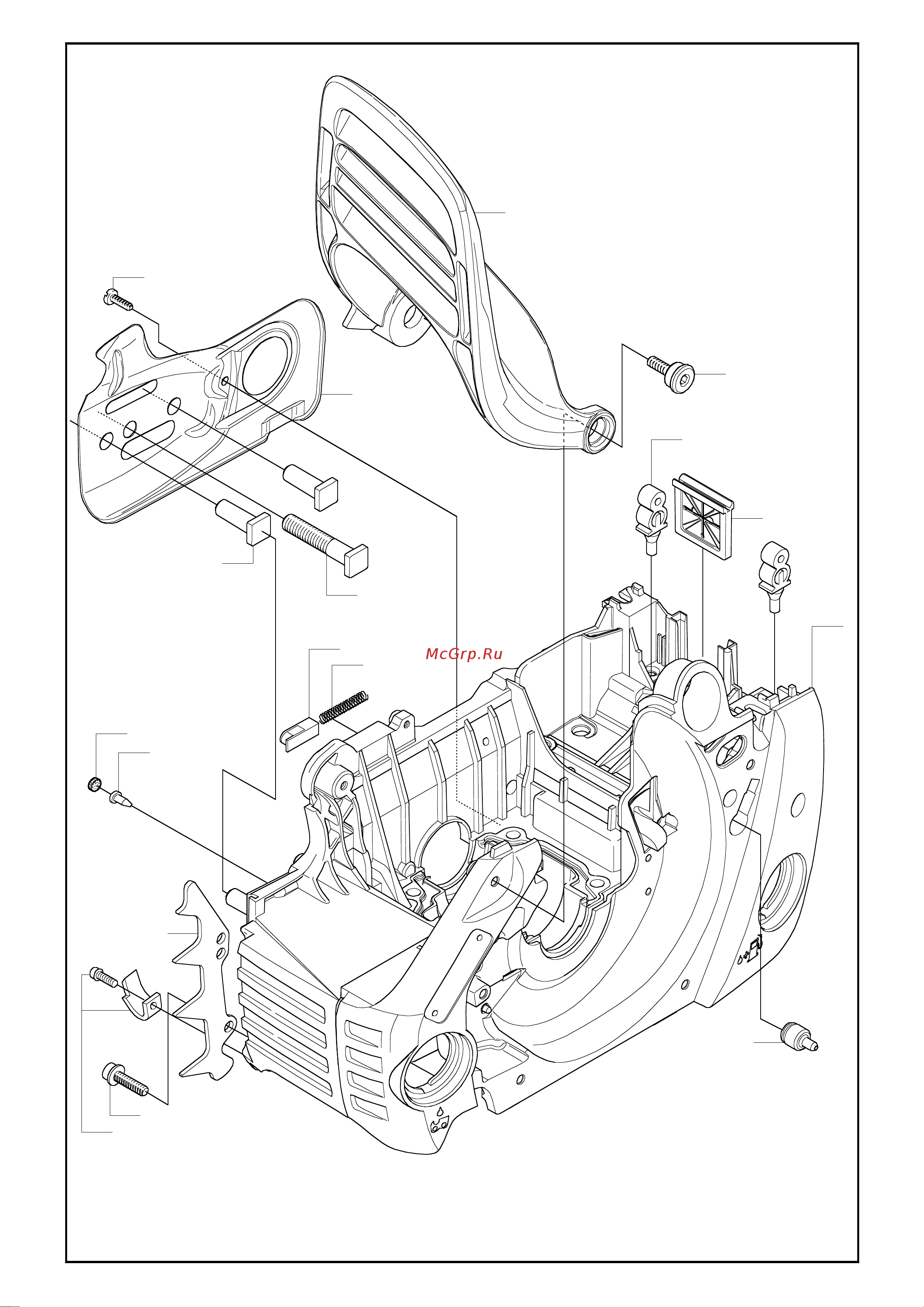 Husqvarna 455e Rancher (2006) parts [8/13] L m p n