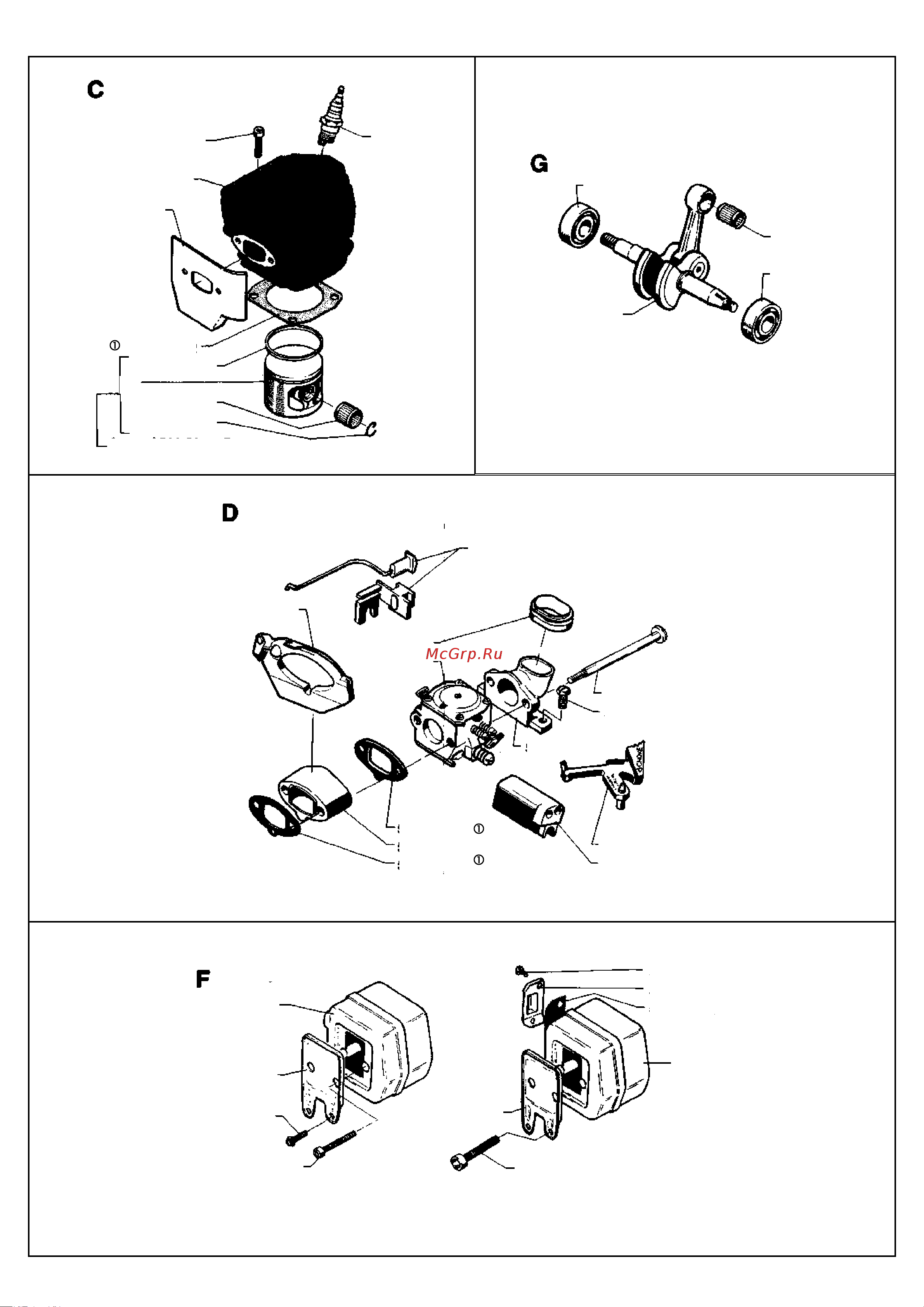 Husqvarna 262 (1992) parts Руководство по эксплуатации онлайн [3/8] 781333