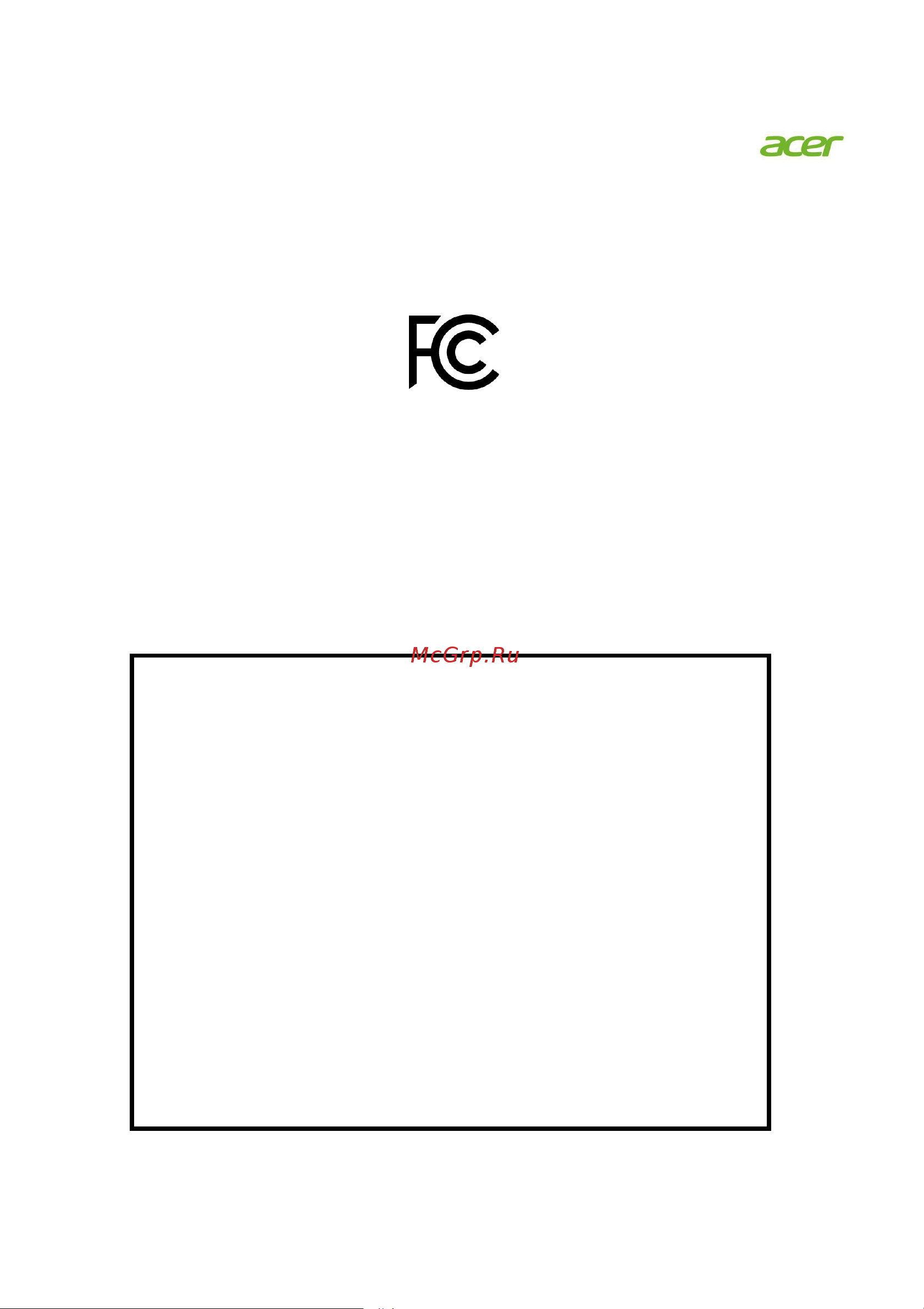 Acer K273bmix (UM.HX3EE.005) [31/31] Federal communications commission declaration of conformity