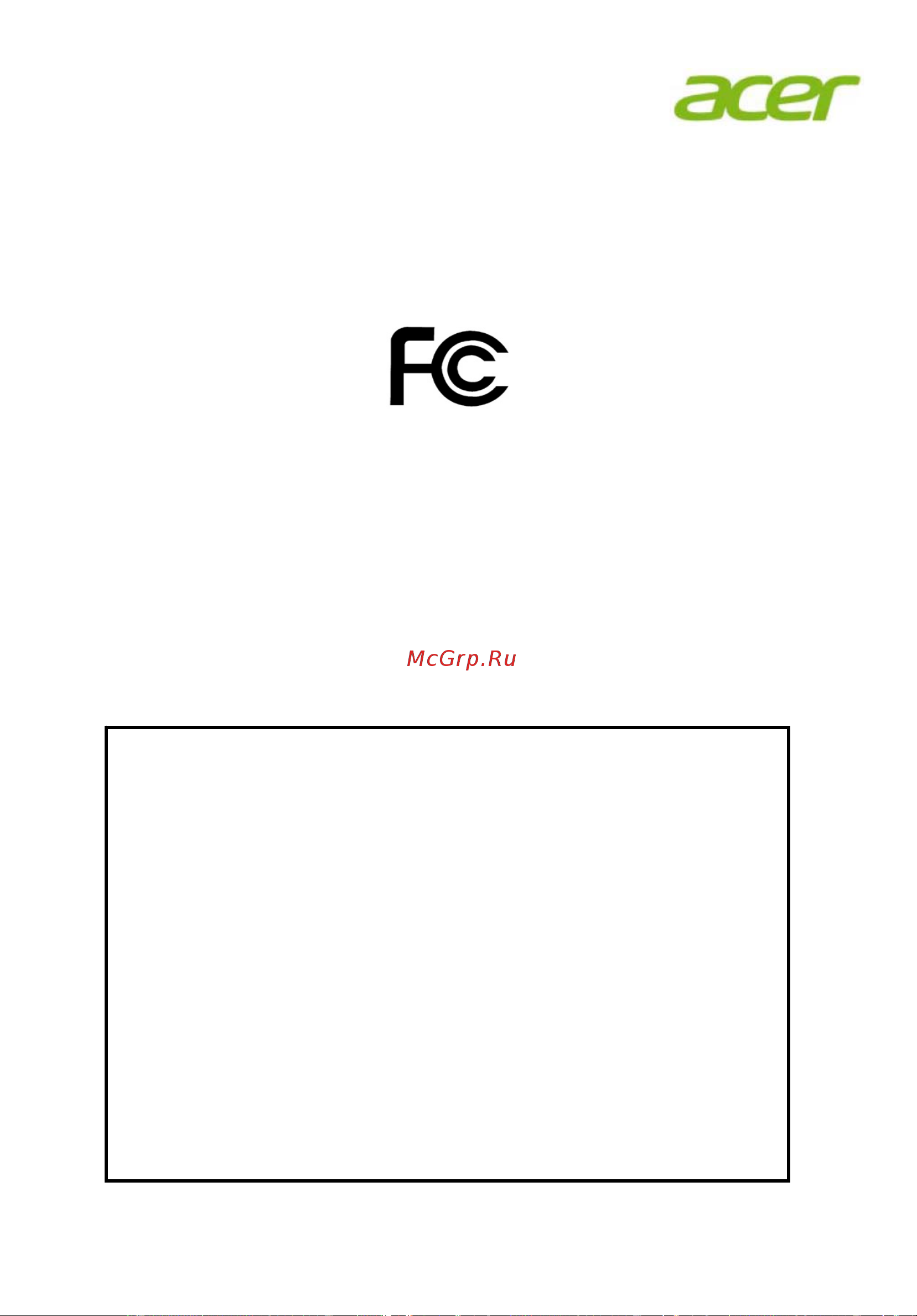 Acer K202HQLAb (UM.IX3EE.A02) [11/27] Federal communications commission