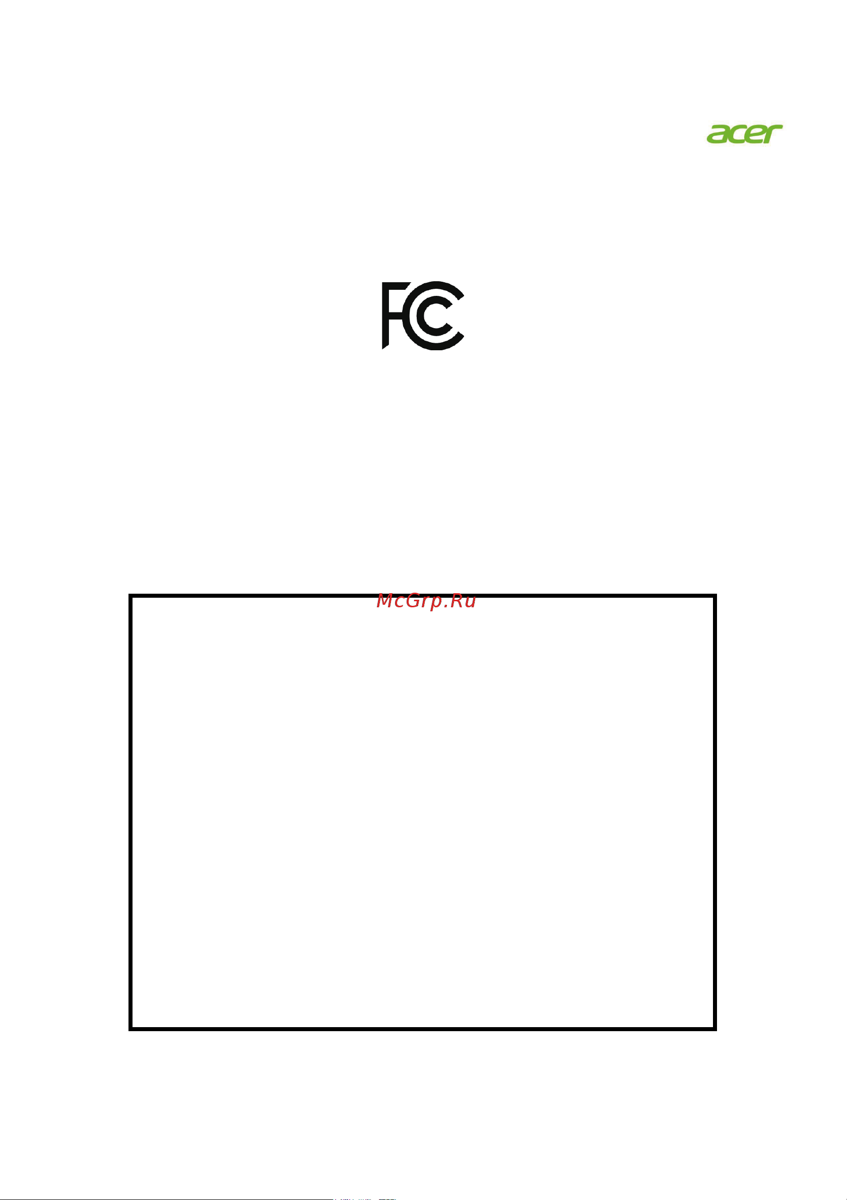 Acer B227Qbmiprzx (UM.WB7EE.006) [35/36] Federal communications commission declaration of conformity