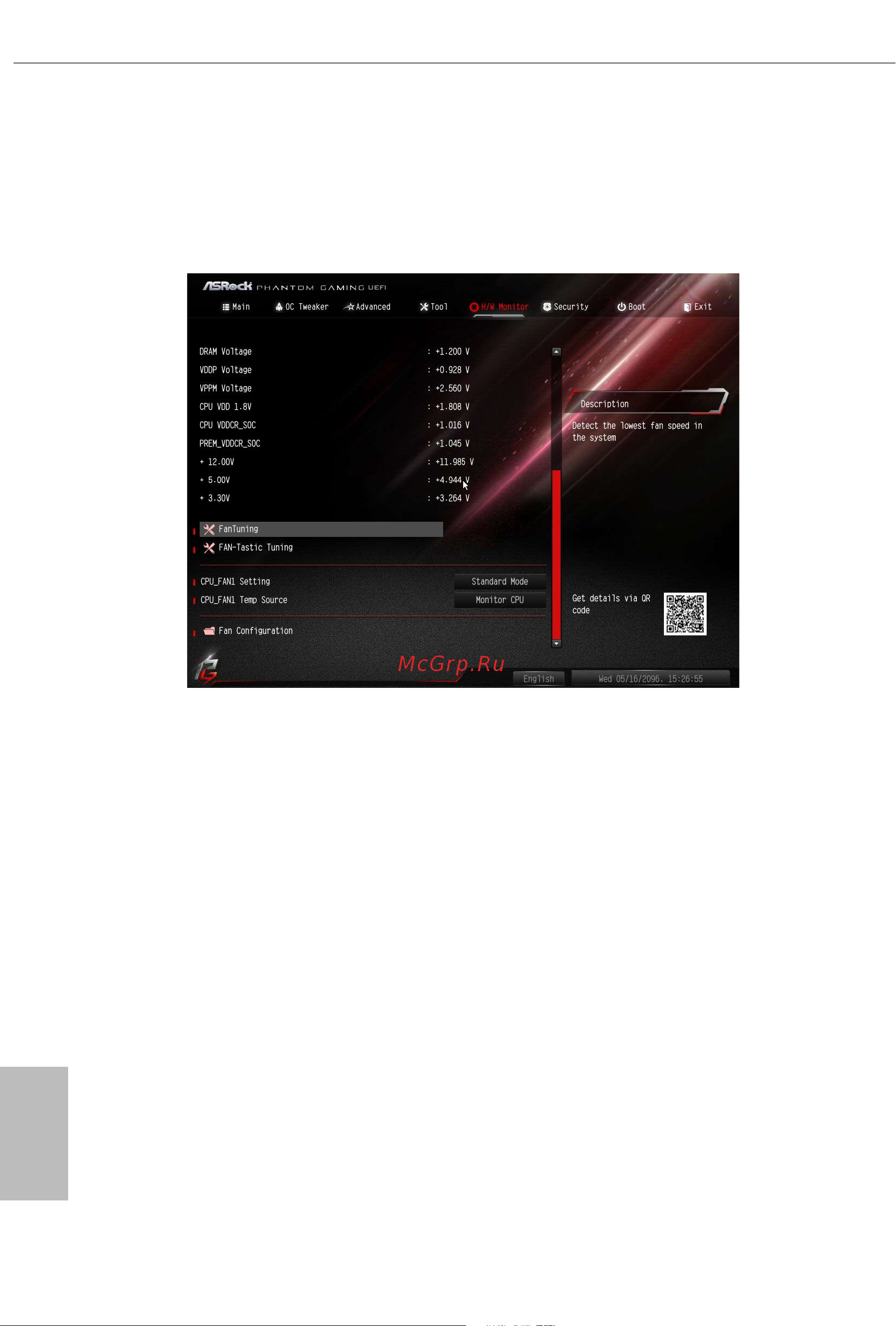 ASRock AMD X570 SAM4 ATX X570 PHANTOM GAMING X [101/110] Hardware health event monitoring screen