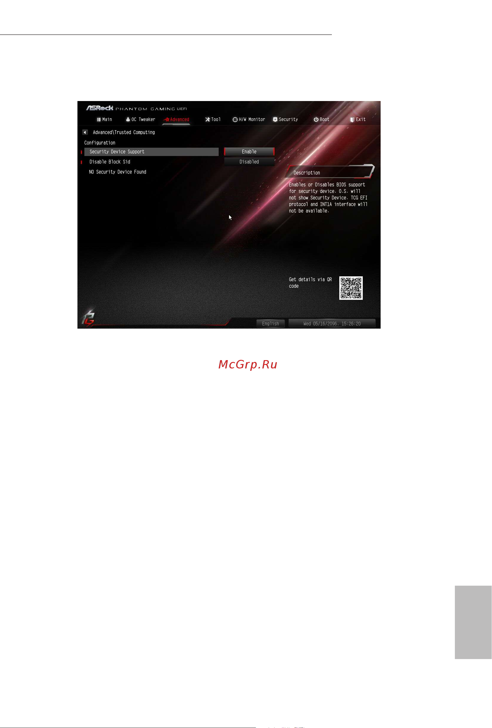 ASRock AMD X570 SAM4 ATX X570 PHANTOM GAMING X [96/110] Trusted computing
