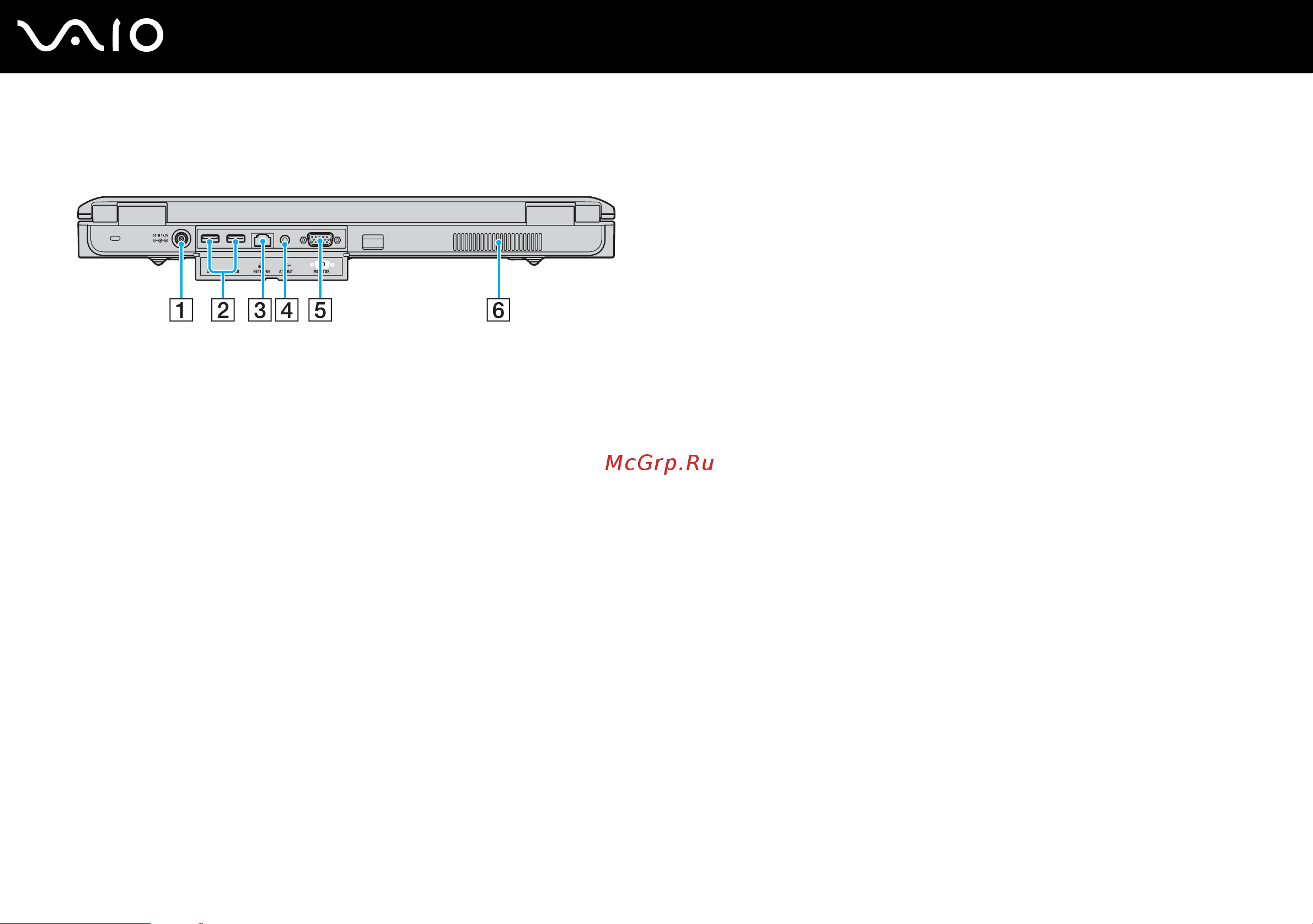 Sony VAIO VGN-FS395VP [17/199] Вид сзади