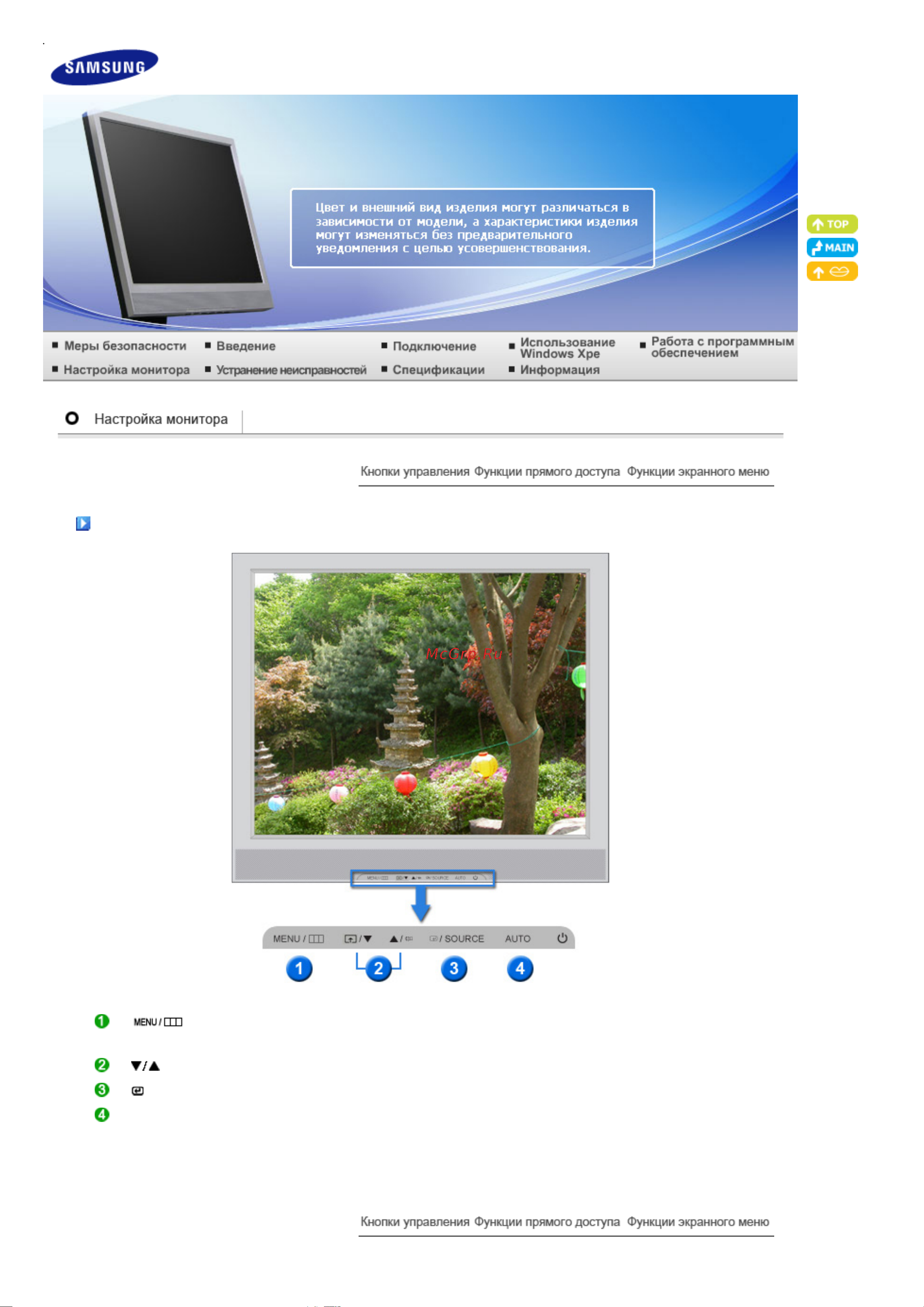 Samsung 730XT [46/74] Кнопки управления