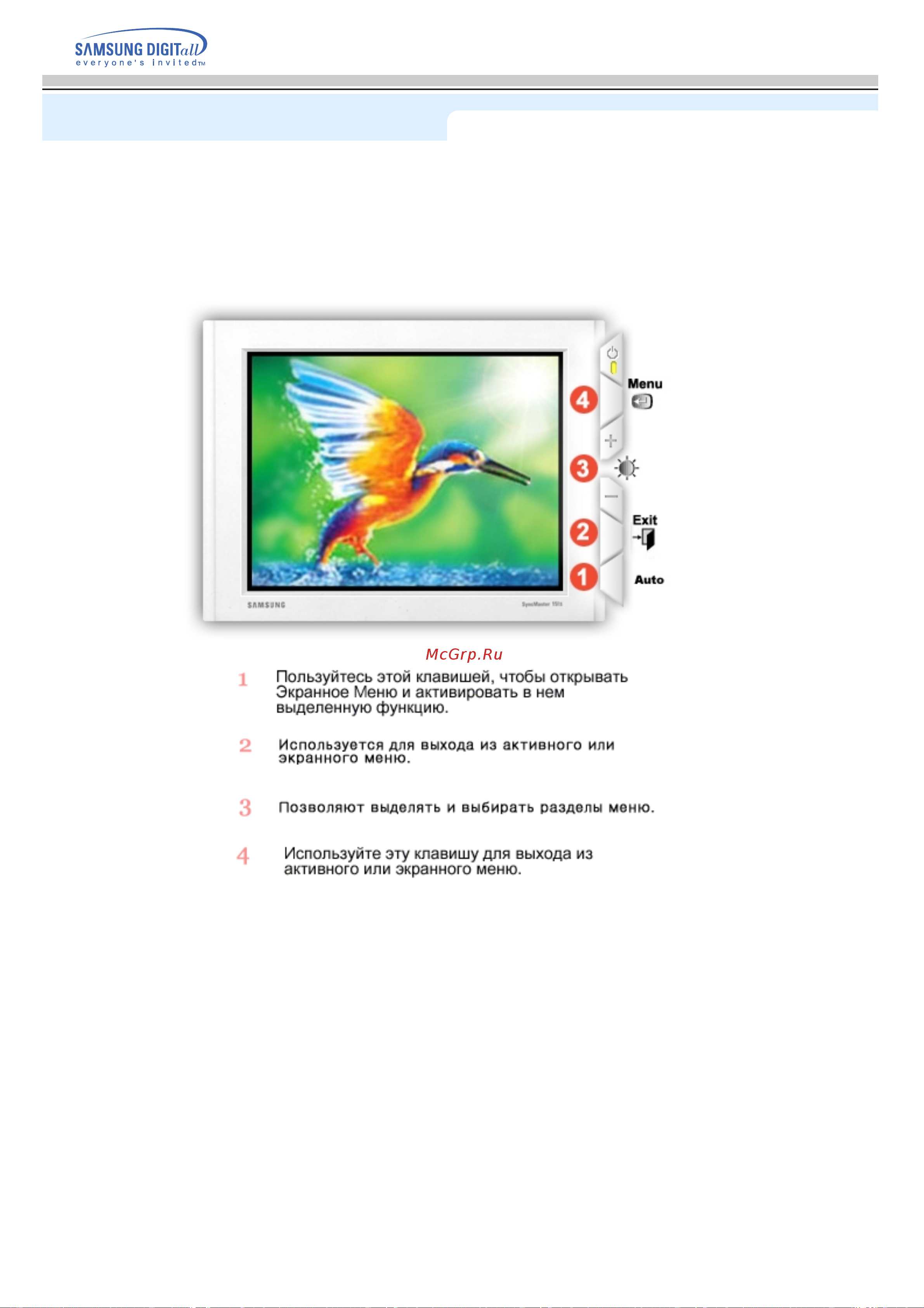 Samsung 191T [36/71] Система экранных меню