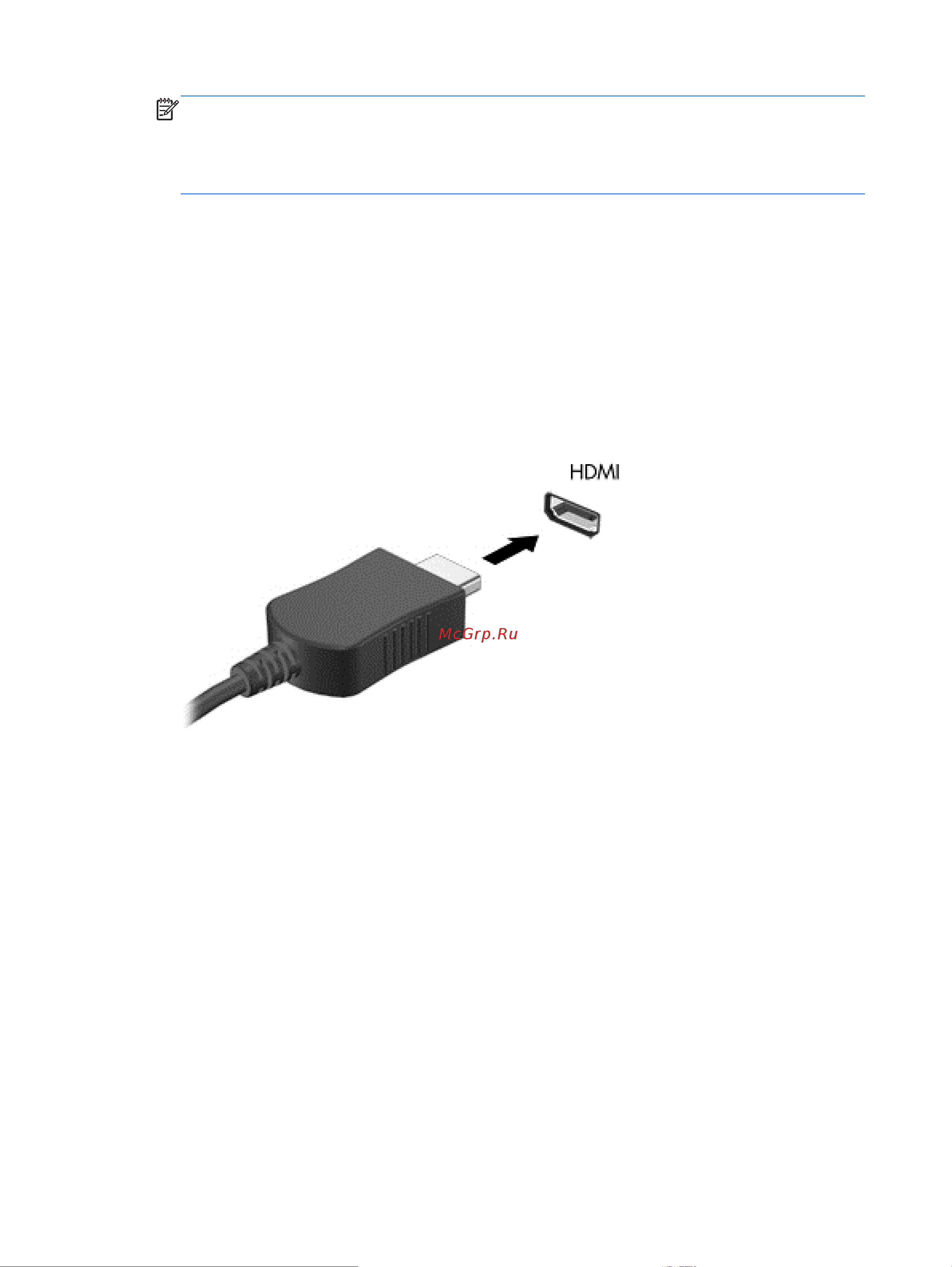 HP ENVY m6-1260er [40/100] Подключение монитора или телевизора hdmi