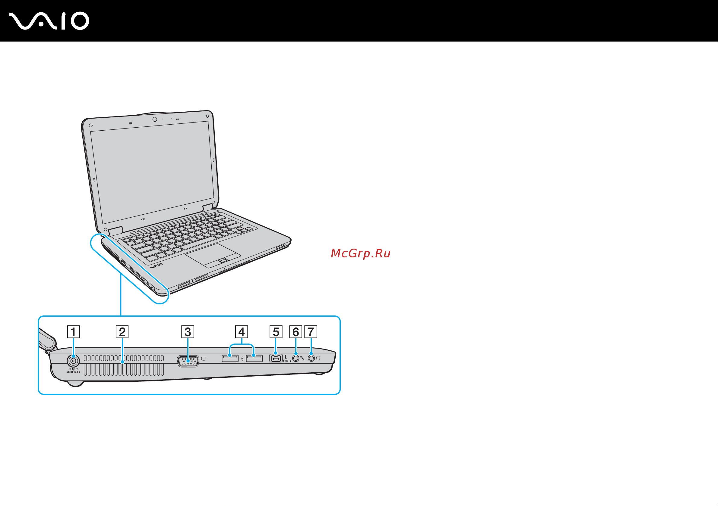 Sony VAIO VGN-CS21Z [18/197] Вид слева