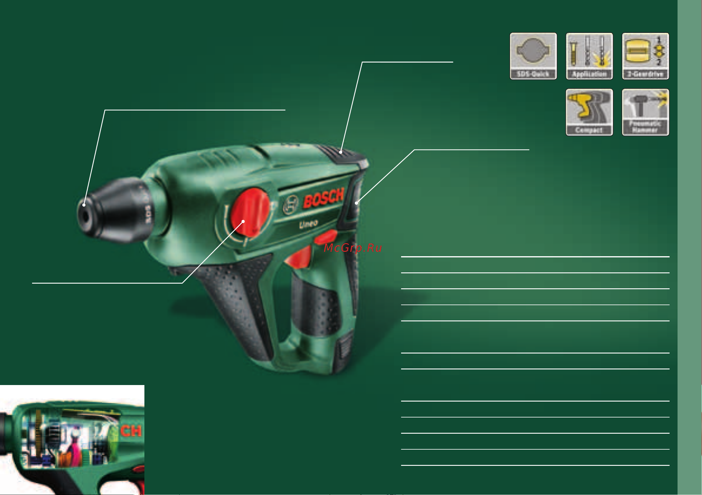 Bosch PLI 10, 8 LI [15/28] Аккумуляторный перфоратор